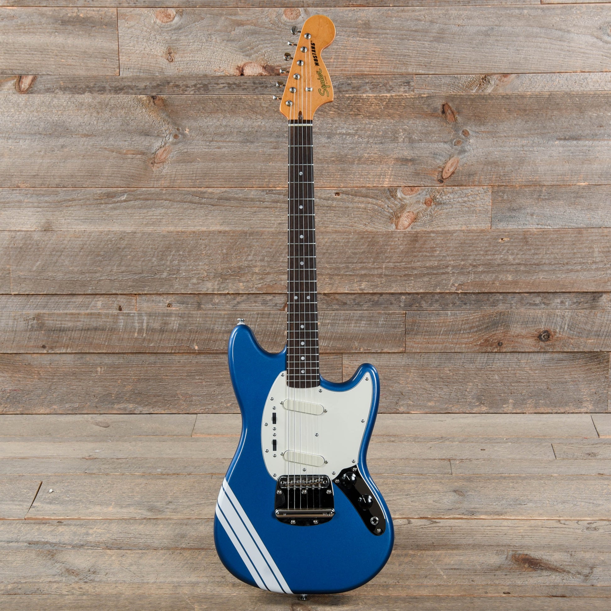 Squier Classic Vibe '60s Competition Mustang Lake Placid Blue w/Olympic White Stripes Electric Guitars / Solid Body