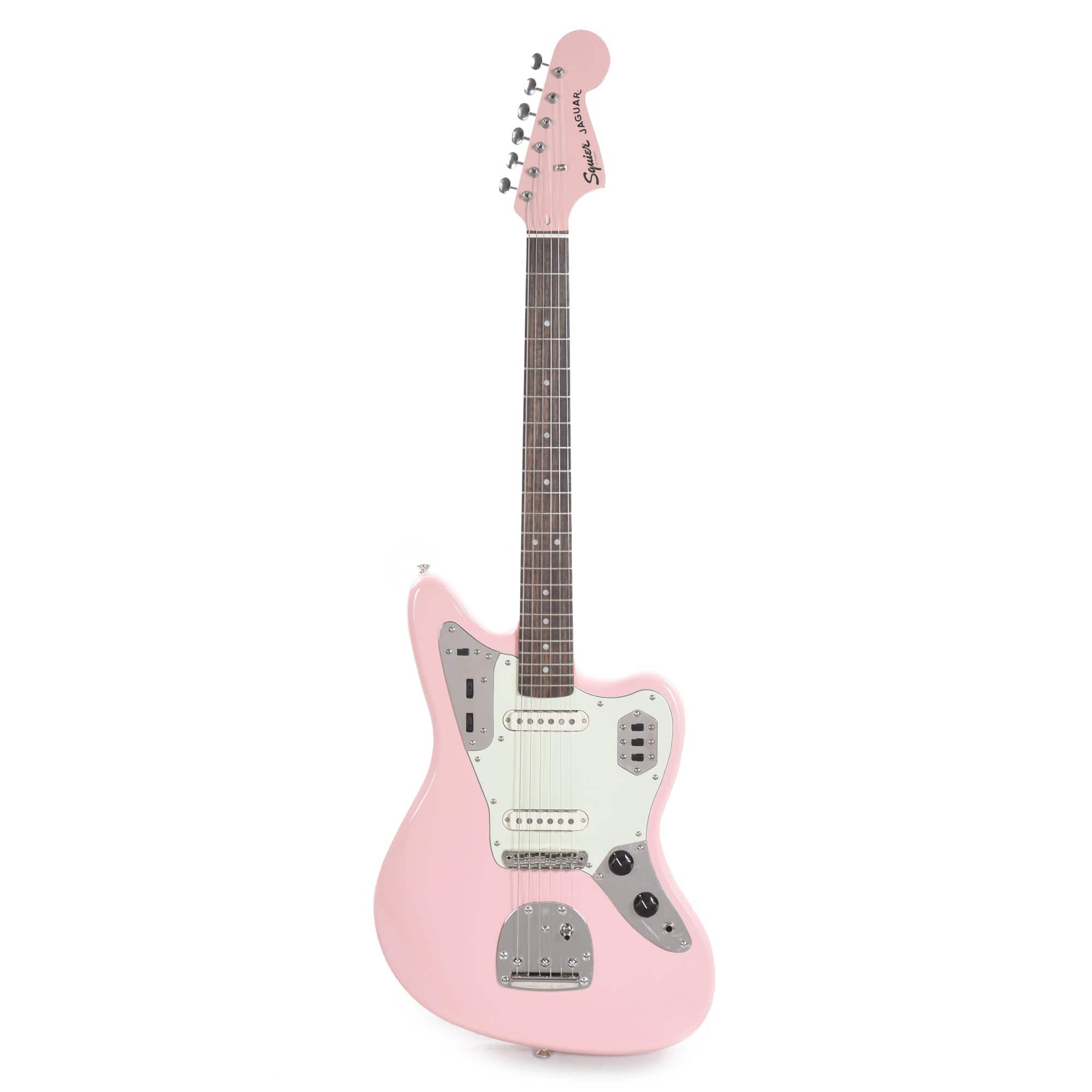 Squier Classic Vibe '60s Jaguar Shell Pink w/Matching Headcap & 3-Ply Mint Pickguard Electric Guitars / Solid Body