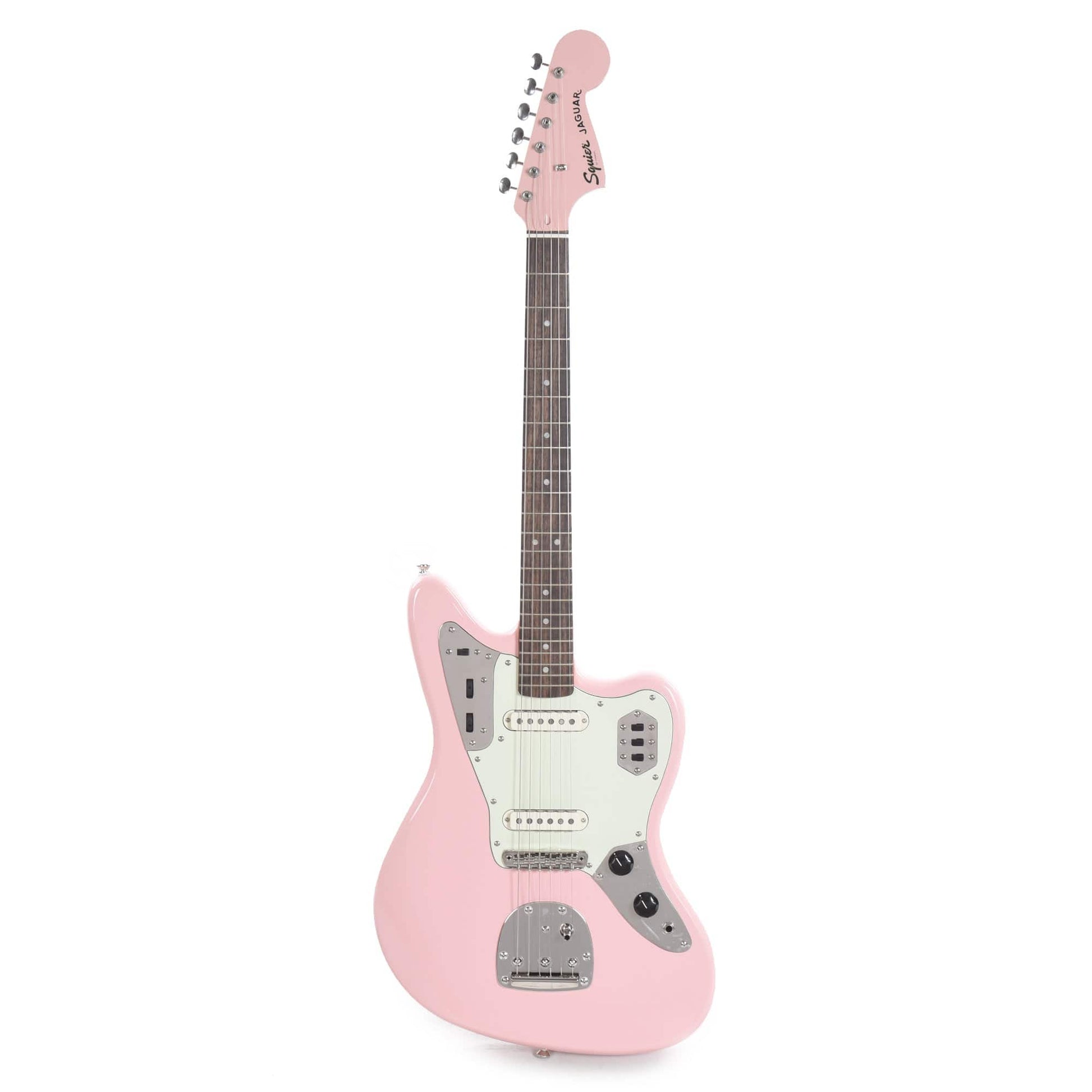 Squier Classic Vibe '60s Jaguar Shell Pink w/Matching Headcap & 3-Ply Mint Pickguard Electric Guitars / Solid Body