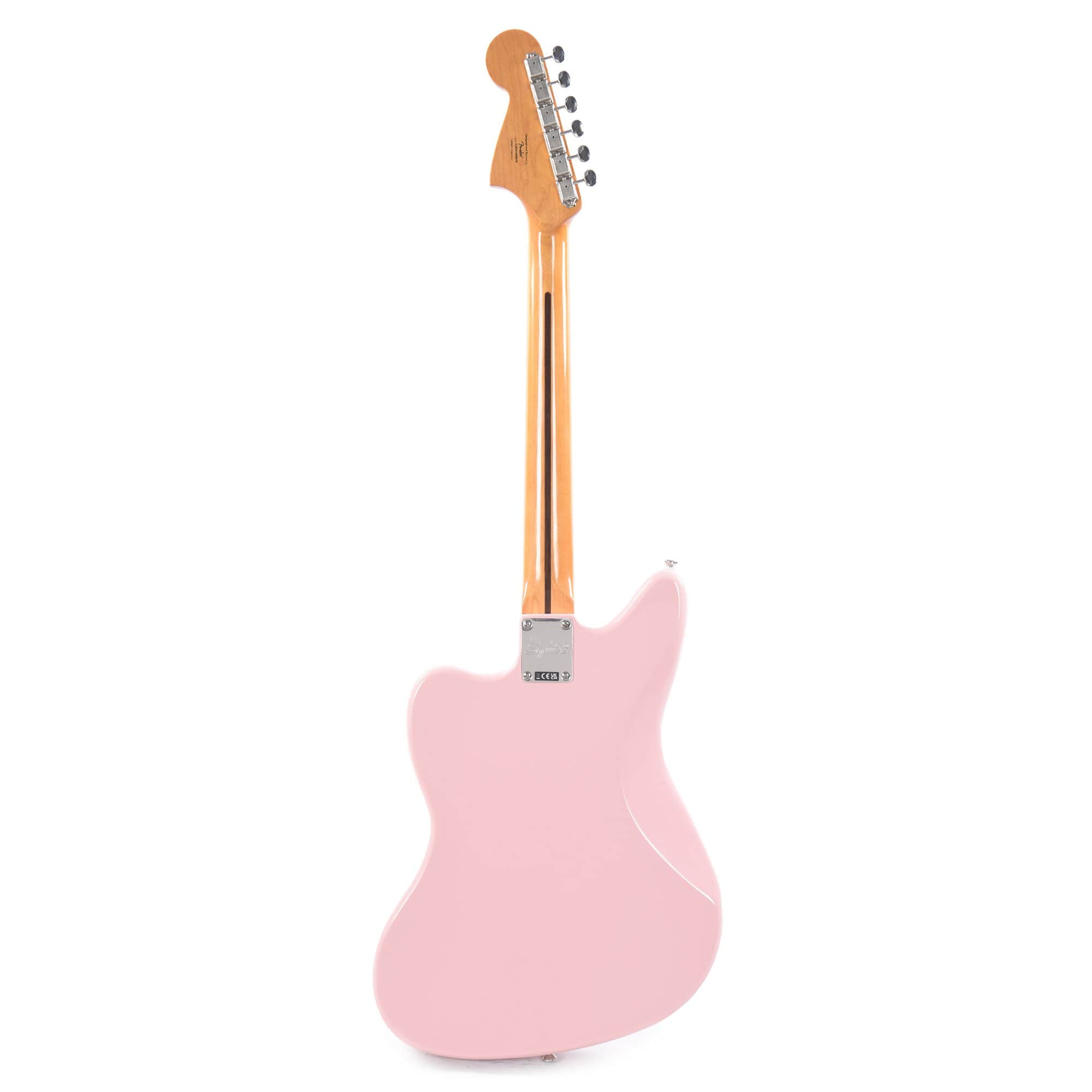 Squier Classic Vibe '60s Jaguar Shell Pink w/Matching Headcap & 3-Ply Mint Pickguard Electric Guitars / Solid Body