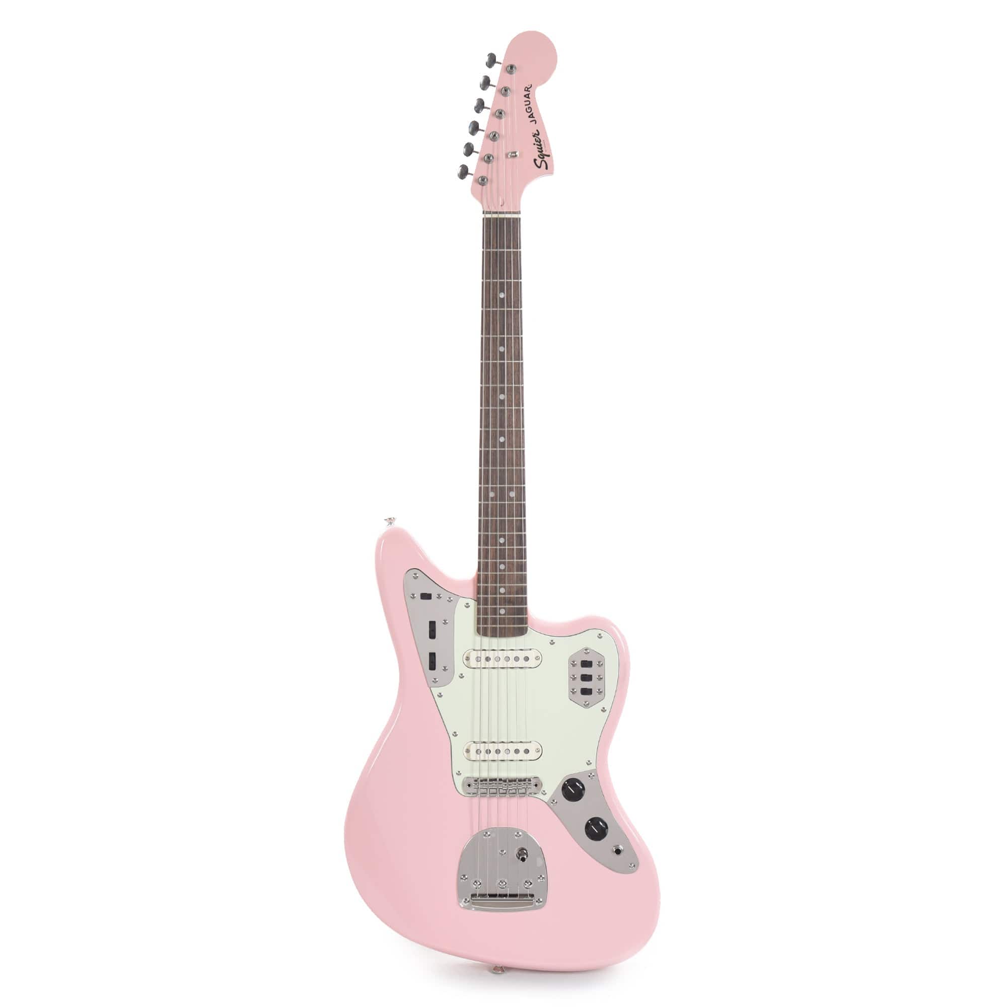 Squier Classic Vibe '60s Jaguar Shell Pink w/Matching Headcap & 3-Ply Mint Pickguard Electric Guitars / Solid Body