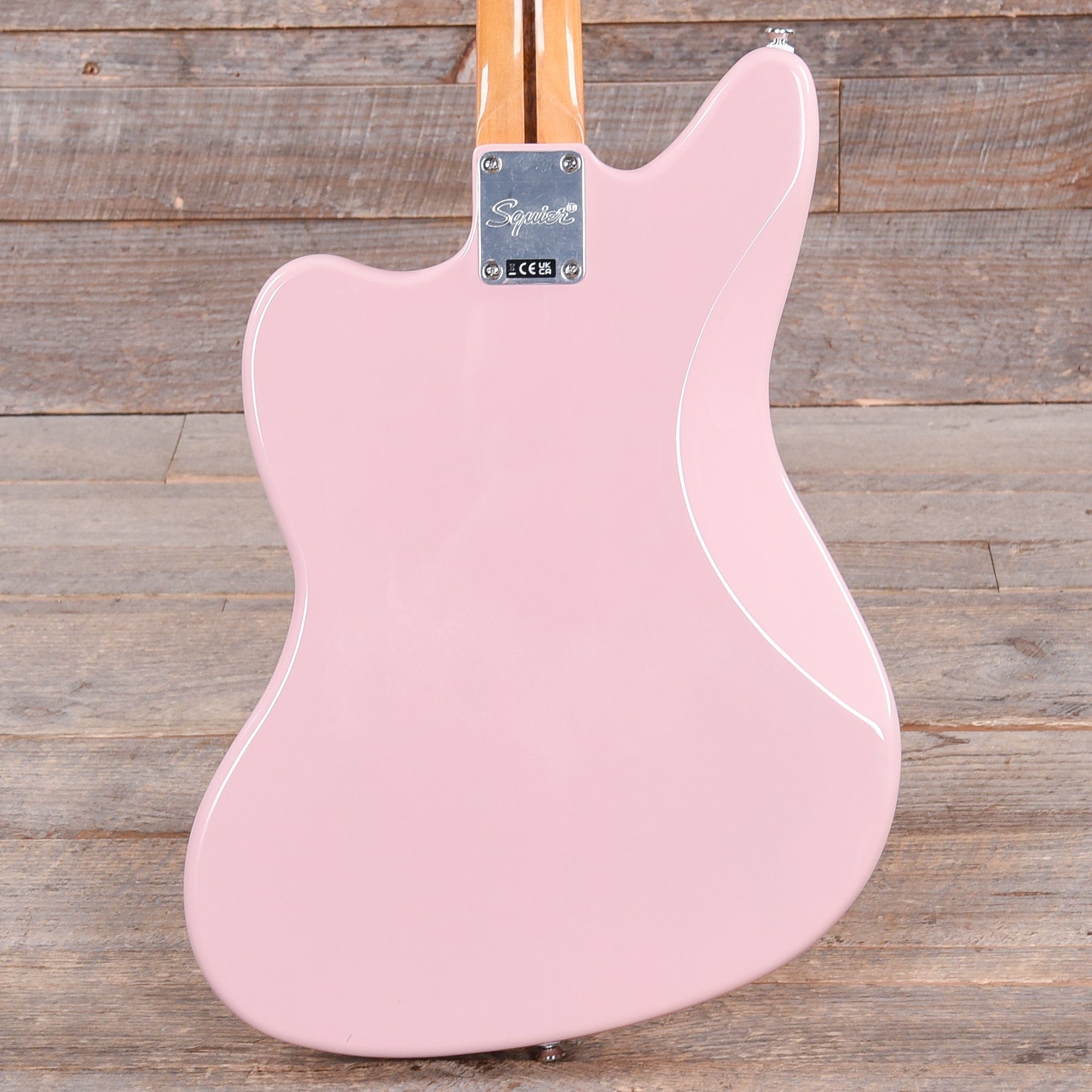 Squier Classic Vibe '60s Jaguar Shell Pink w/Matching Headcap & 3-Ply Mint Pickguard Electric Guitars / Solid Body
