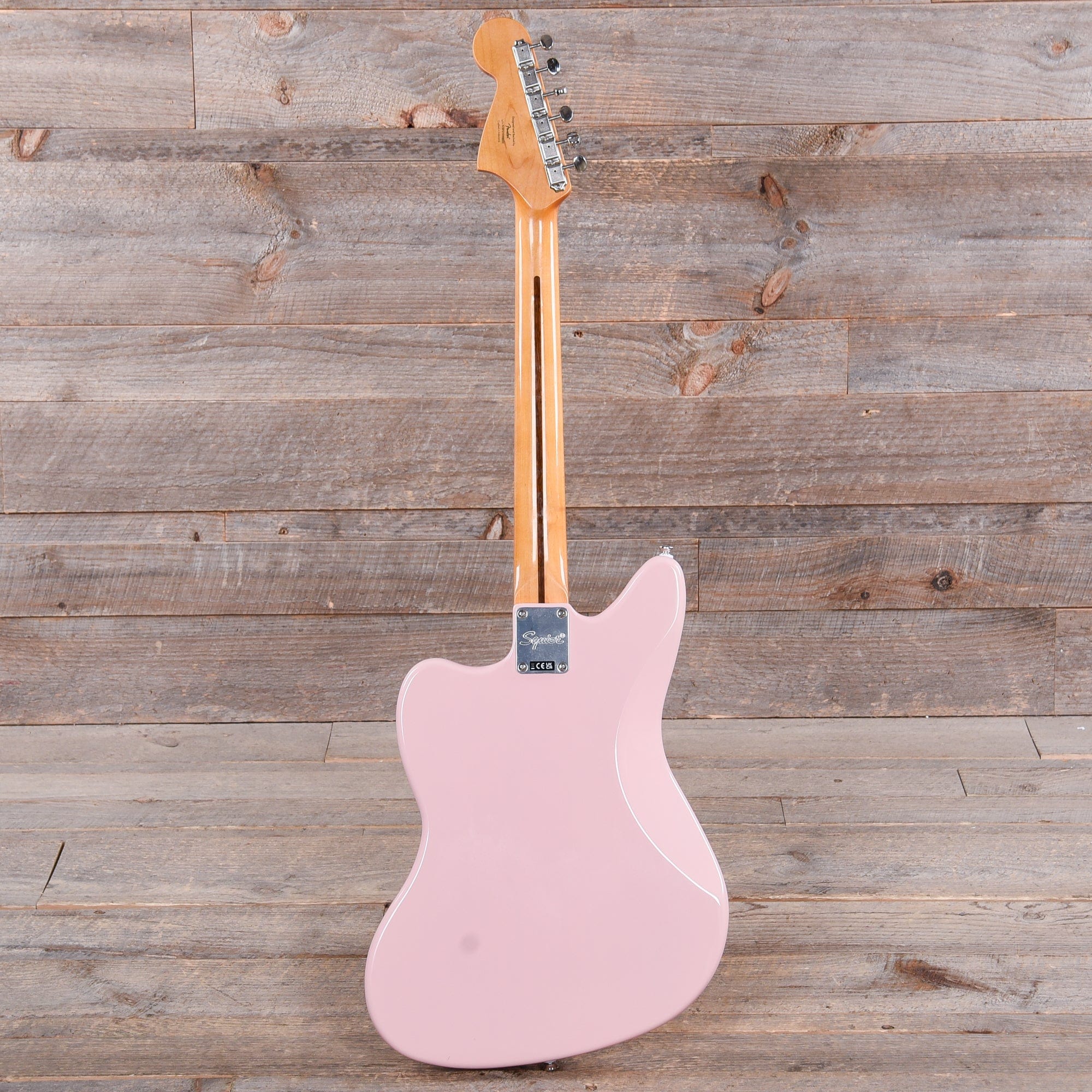 Squier Classic Vibe '60s Jaguar Shell Pink w/Matching Headcap & 3-Ply Mint Pickguard Electric Guitars / Solid Body