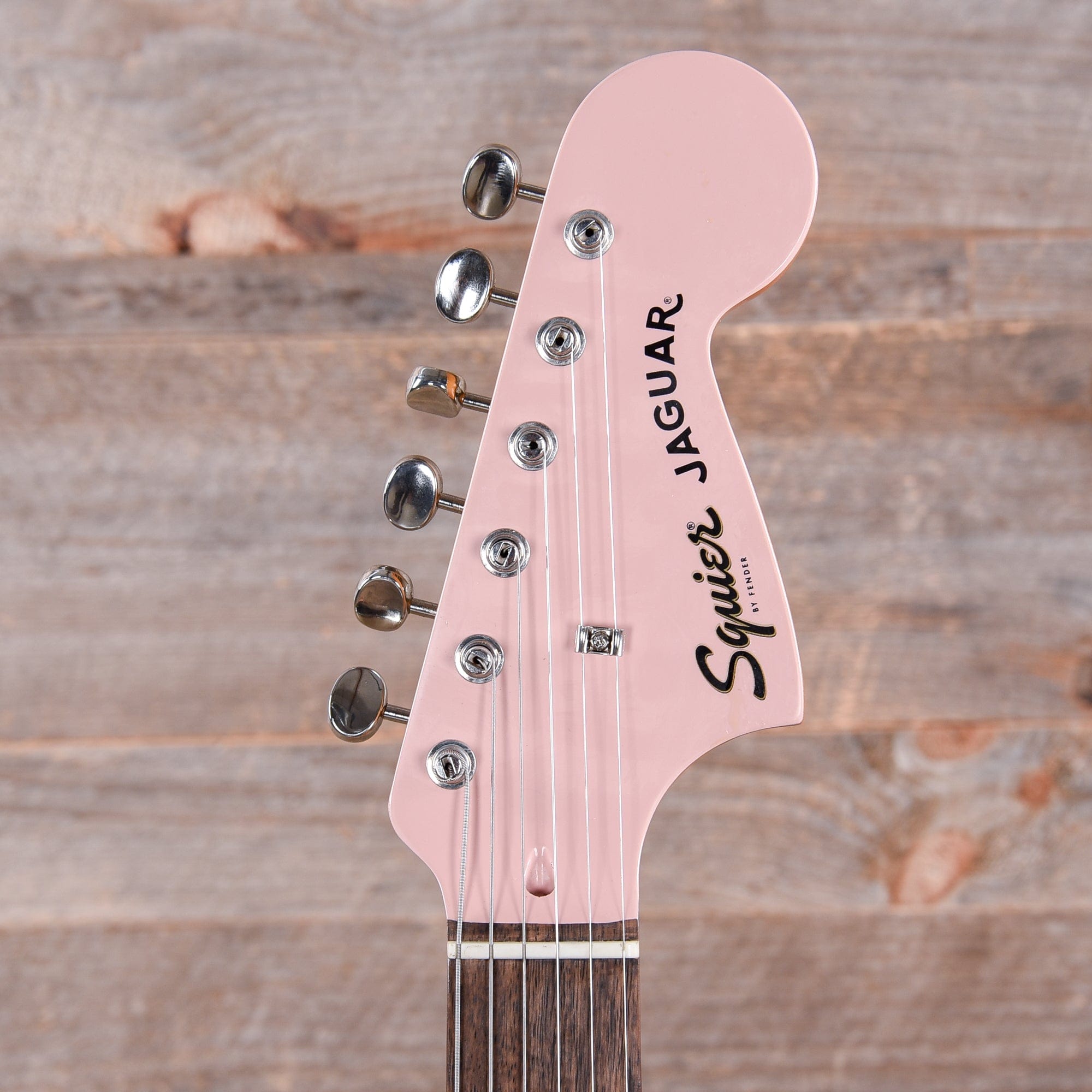 Squier Classic Vibe '60s Jaguar Shell Pink w/Matching Headcap & 3-Ply Mint Pickguard Electric Guitars / Solid Body