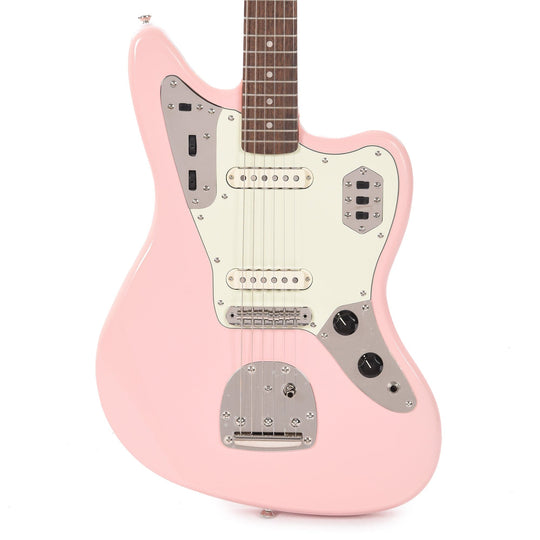 Squier Classic Vibe '60s Jaguar Shell Pink w/Matching Headcap & 3-Ply Mint Pickguard Electric Guitars / Solid Body