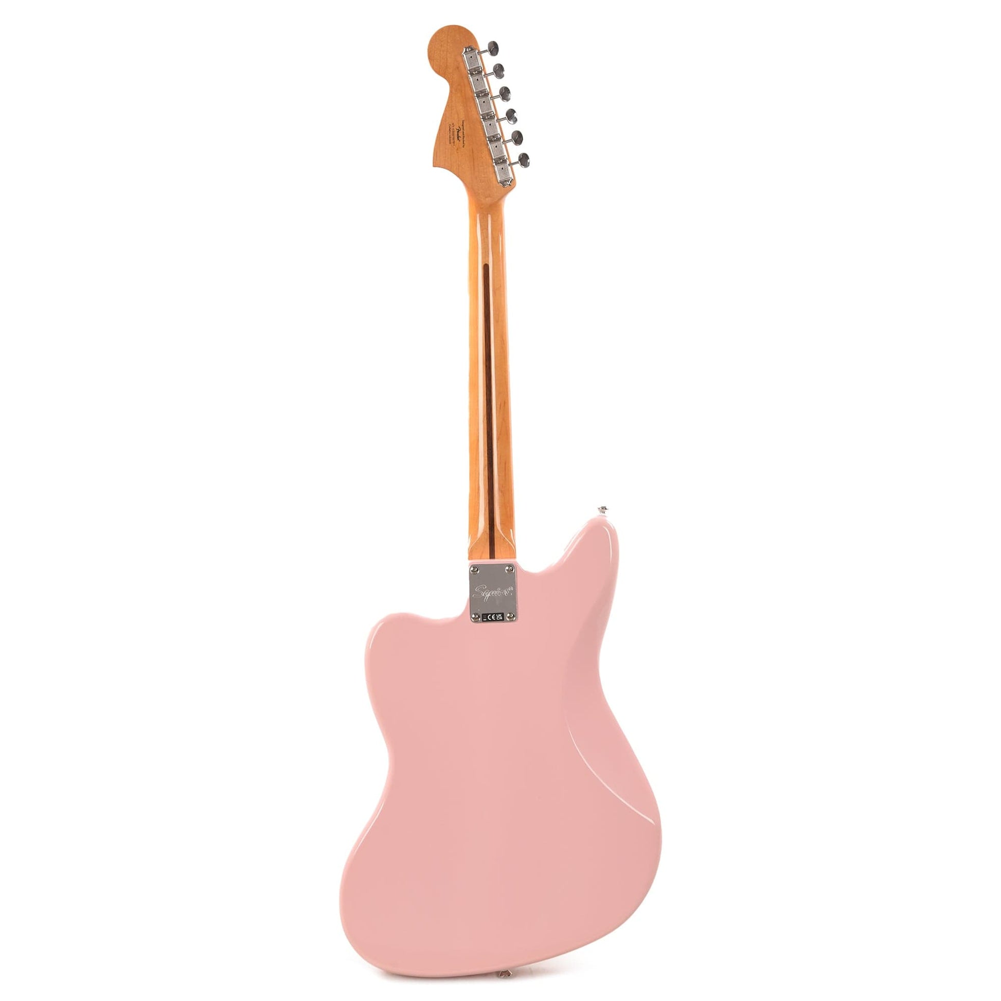 Squier Classic Vibe '60s Jaguar Shell Pink w/Matching Headcap & 3-Ply Mint Pickguard Electric Guitars / Solid Body