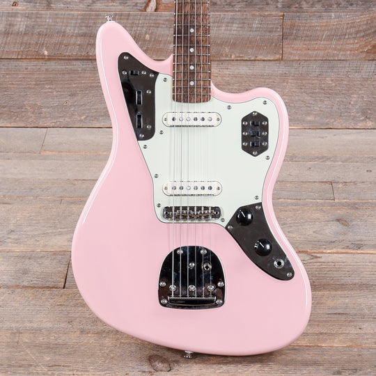 Squier Classic Vibe '60s Jaguar Shell Pink w/Matching Headcap & 3-Ply Mint Pickguard Electric Guitars / Solid Body