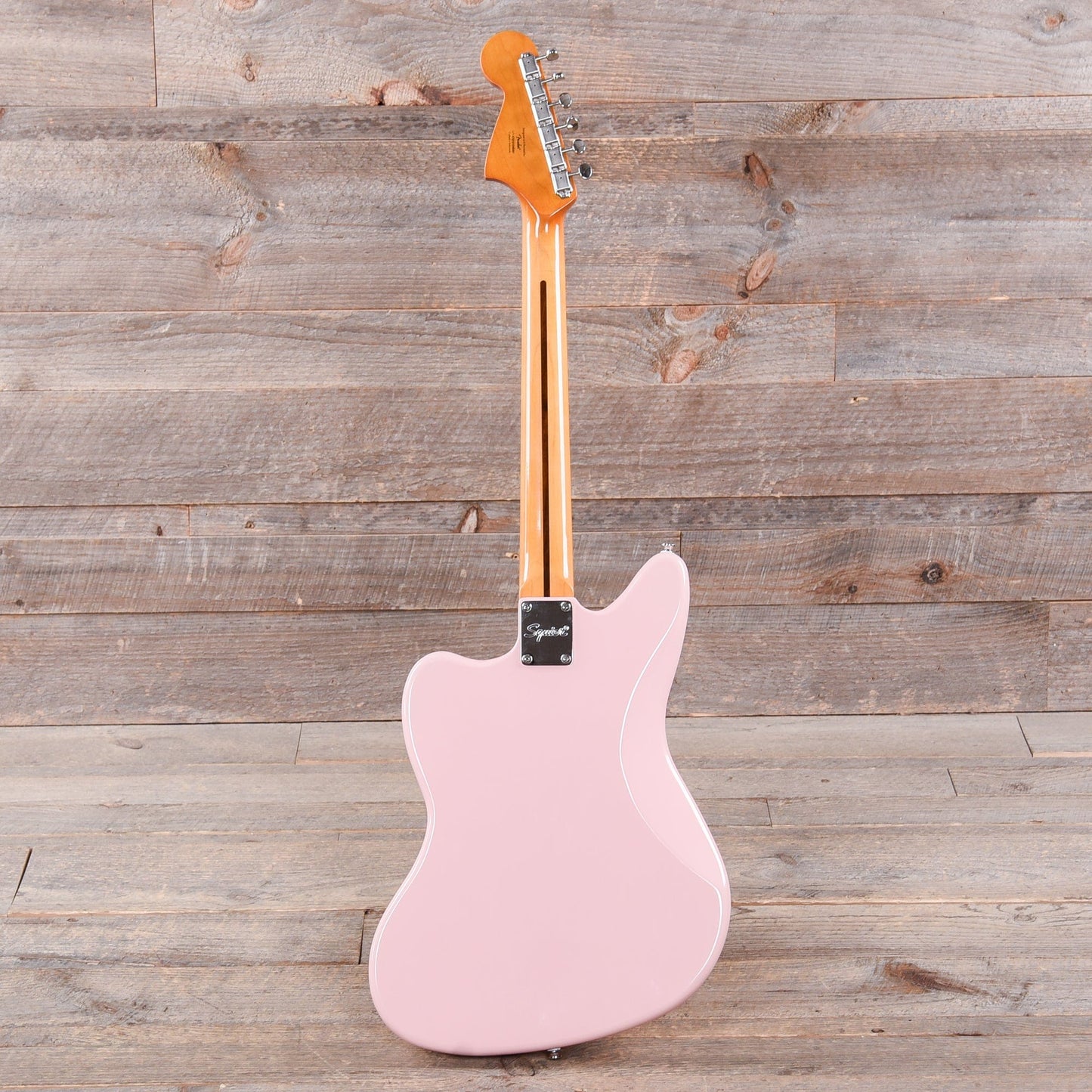 Squier Classic Vibe '60s Jaguar Shell Pink w/Matching Headcap & 3-Ply Mint Pickguard Electric Guitars / Solid Body
