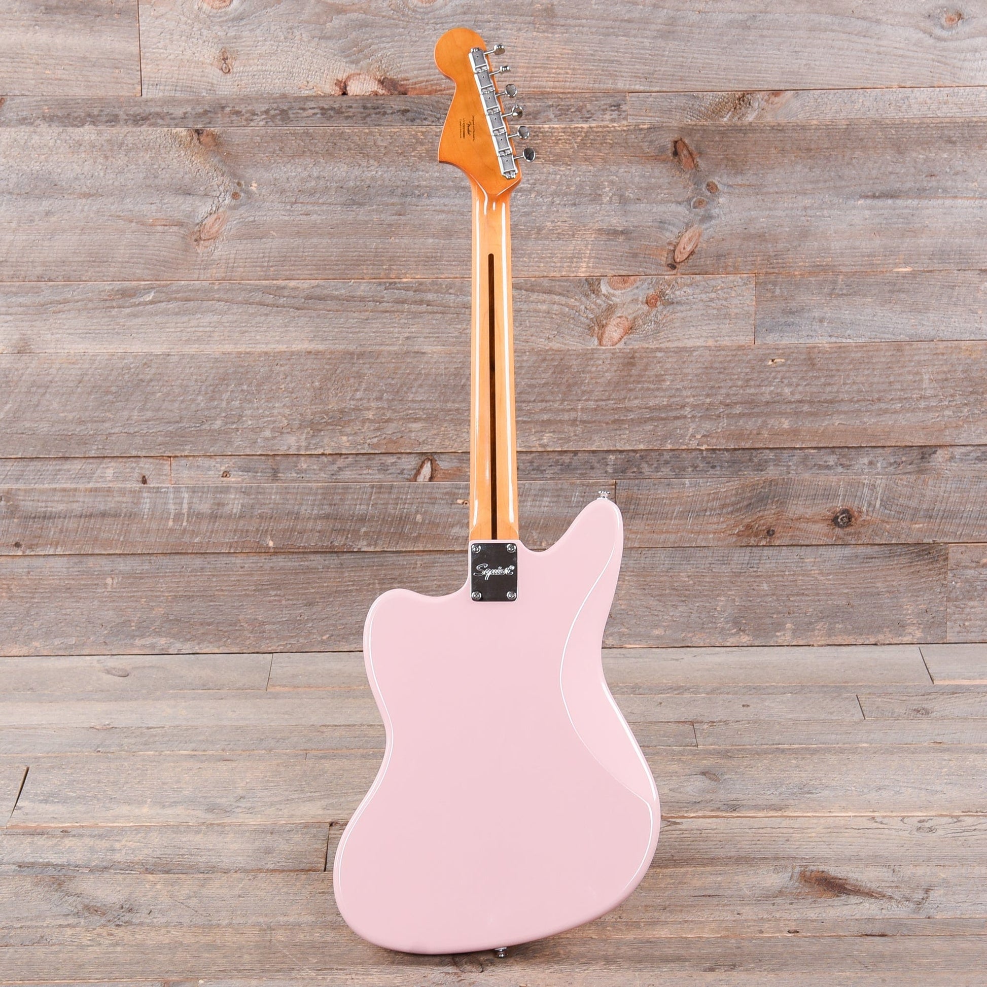 Squier Classic Vibe '60s Jaguar Shell Pink w/Matching Headcap & 3-Ply Mint Pickguard Electric Guitars / Solid Body