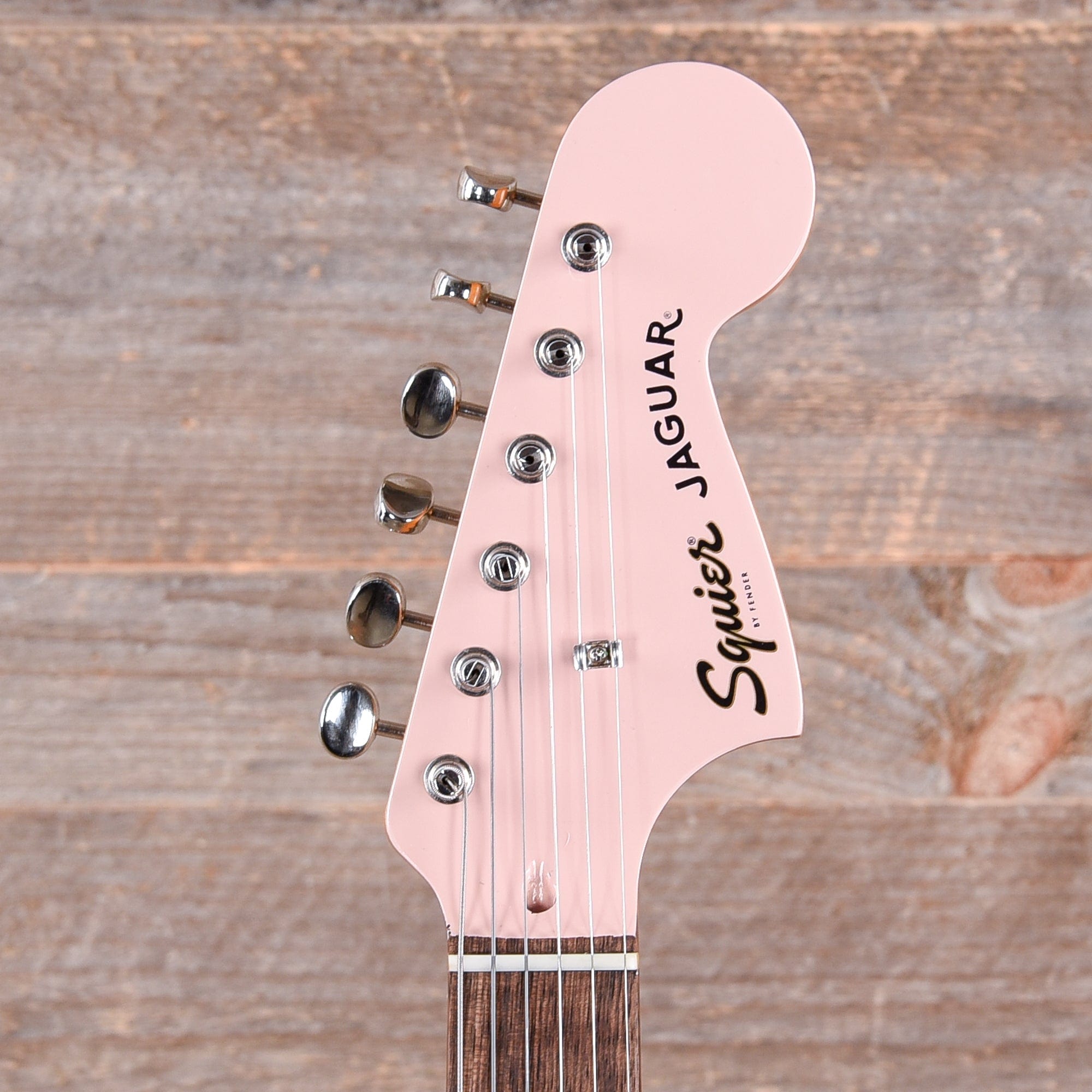 Squier Classic Vibe '60s Jaguar Shell Pink w/Matching Headcap & 3-Ply Mint Pickguard Electric Guitars / Solid Body