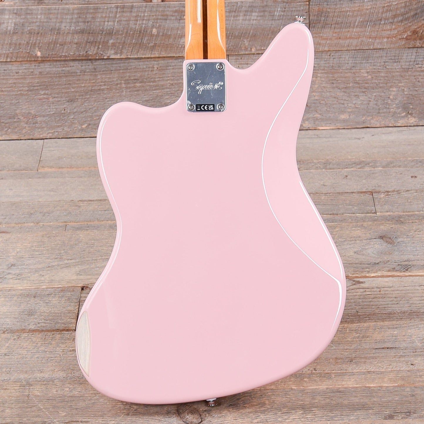 Squier Classic Vibe '60s Jaguar Shell Pink w/Matching Headcap & 3-Ply Mint Pickguard Electric Guitars / Solid Body