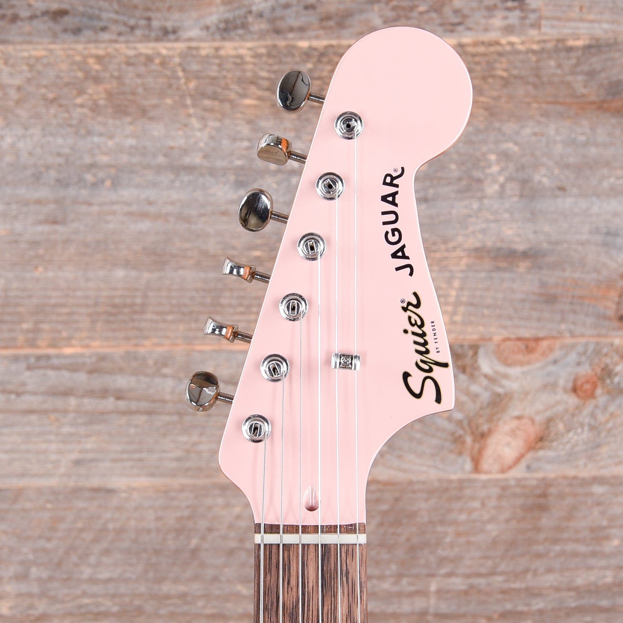 Squier Classic Vibe '60s Jaguar Shell Pink w/Matching Headcap & 3-Ply Mint Pickguard Electric Guitars / Solid Body