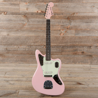 Squier Classic Vibe '60s Jaguar Shell Pink w/Matching Headcap & 3-Ply Mint Pickguard Electric Guitars / Solid Body