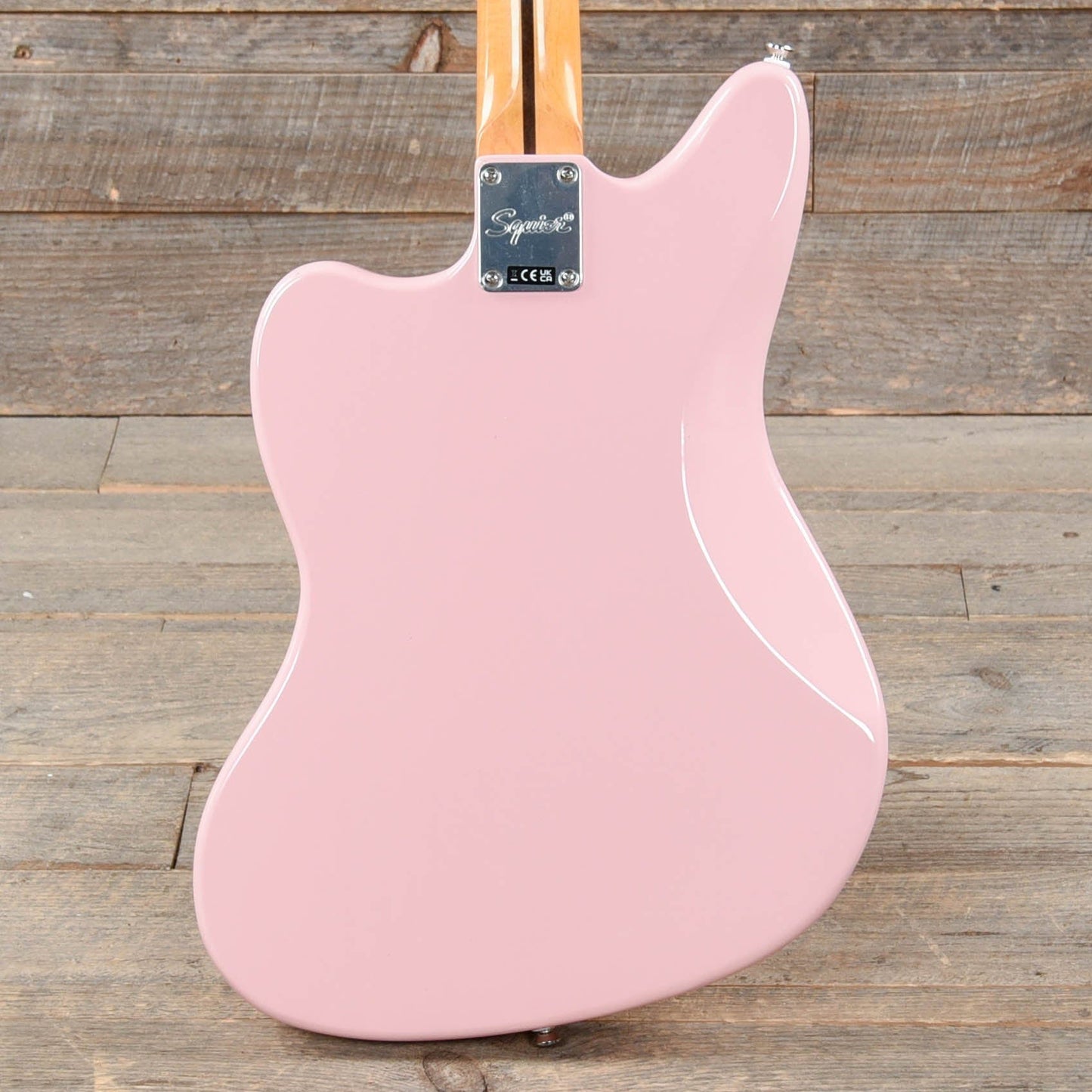 Squier Classic Vibe '60s Jaguar Shell Pink w/Matching Headcap & 3-Ply Mint Pickguard Electric Guitars / Solid Body