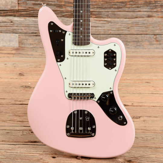 Squier Classic Vibe '60s Jaguar Shell Pink w/Matching Headcap & 3-Ply Mint Pickguard Electric Guitars / Solid Body