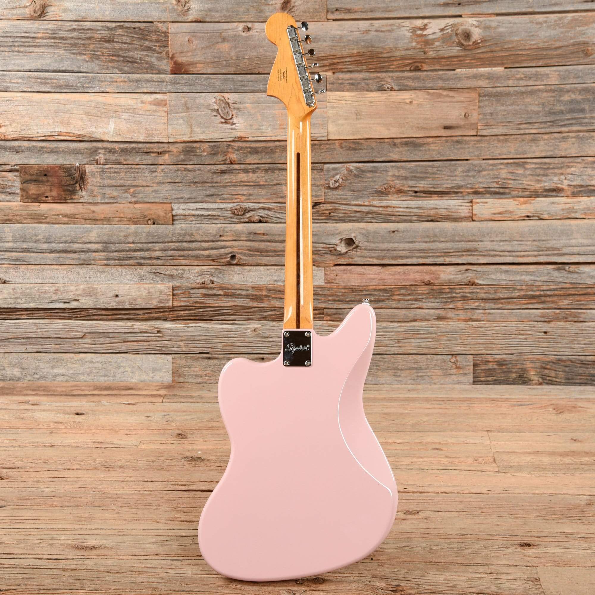 Squier Classic Vibe '60s Jaguar Shell Pink w/Matching Headcap & 3-Ply Mint Pickguard Electric Guitars / Solid Body