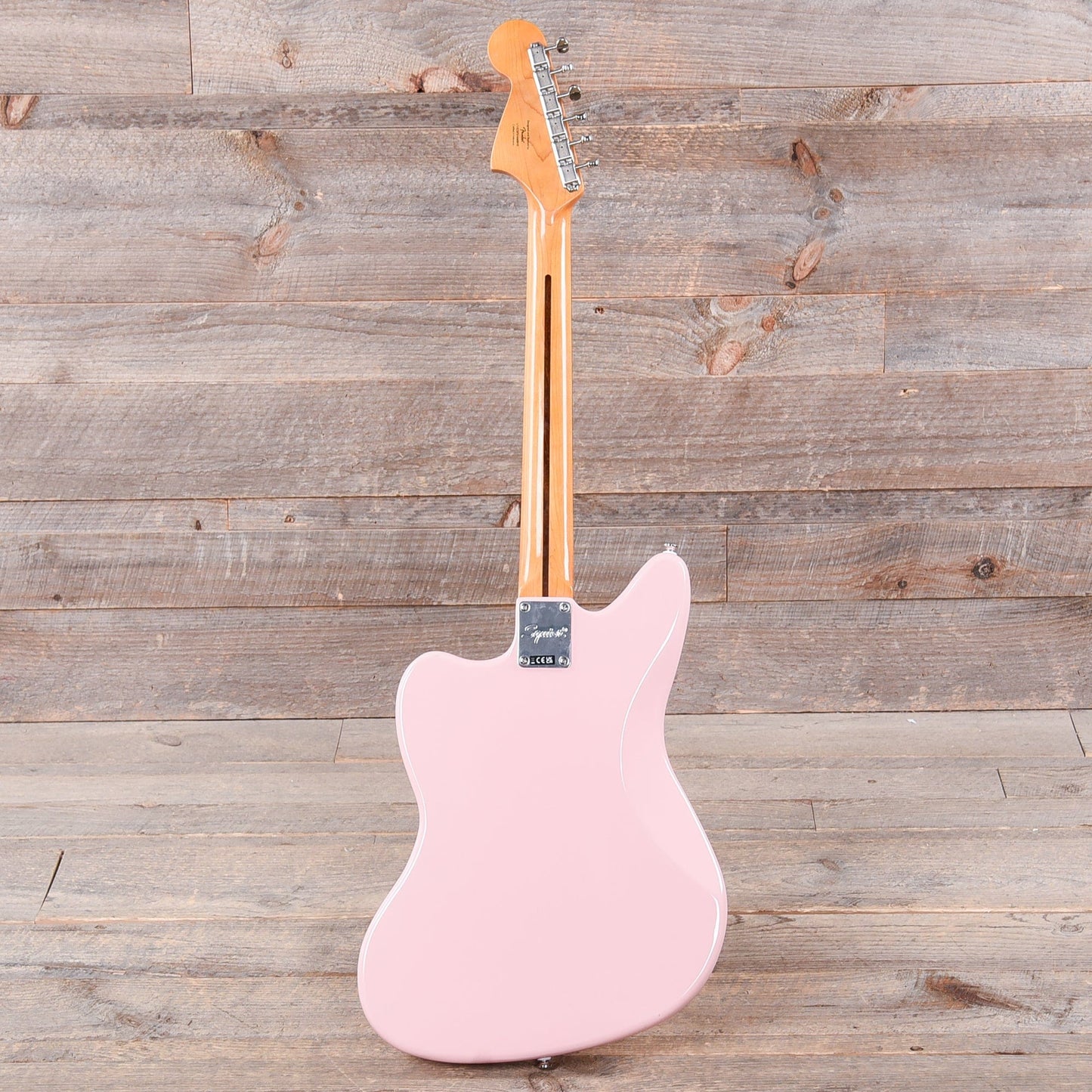 Squier Classic Vibe '60s Jaguar Shell Pink w/Matching Headcap & 3-Ply Mint Pickguard Electric Guitars / Solid Body