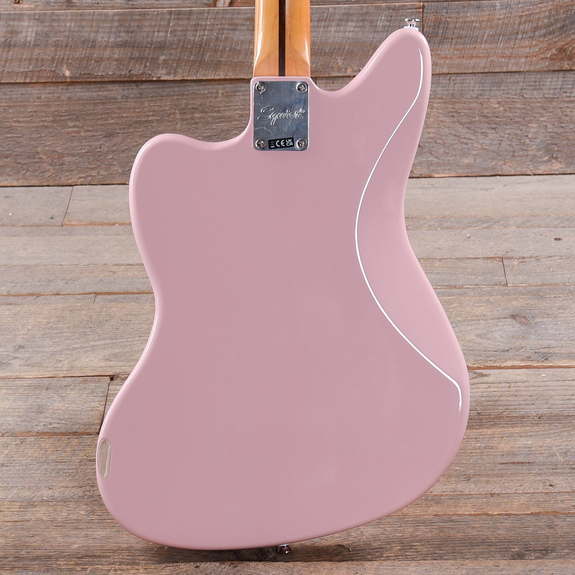 Squier Classic Vibe '60s Jaguar Shell Pink w/Matching Headcap & 3-Ply Mint Pickguard Electric Guitars / Solid Body