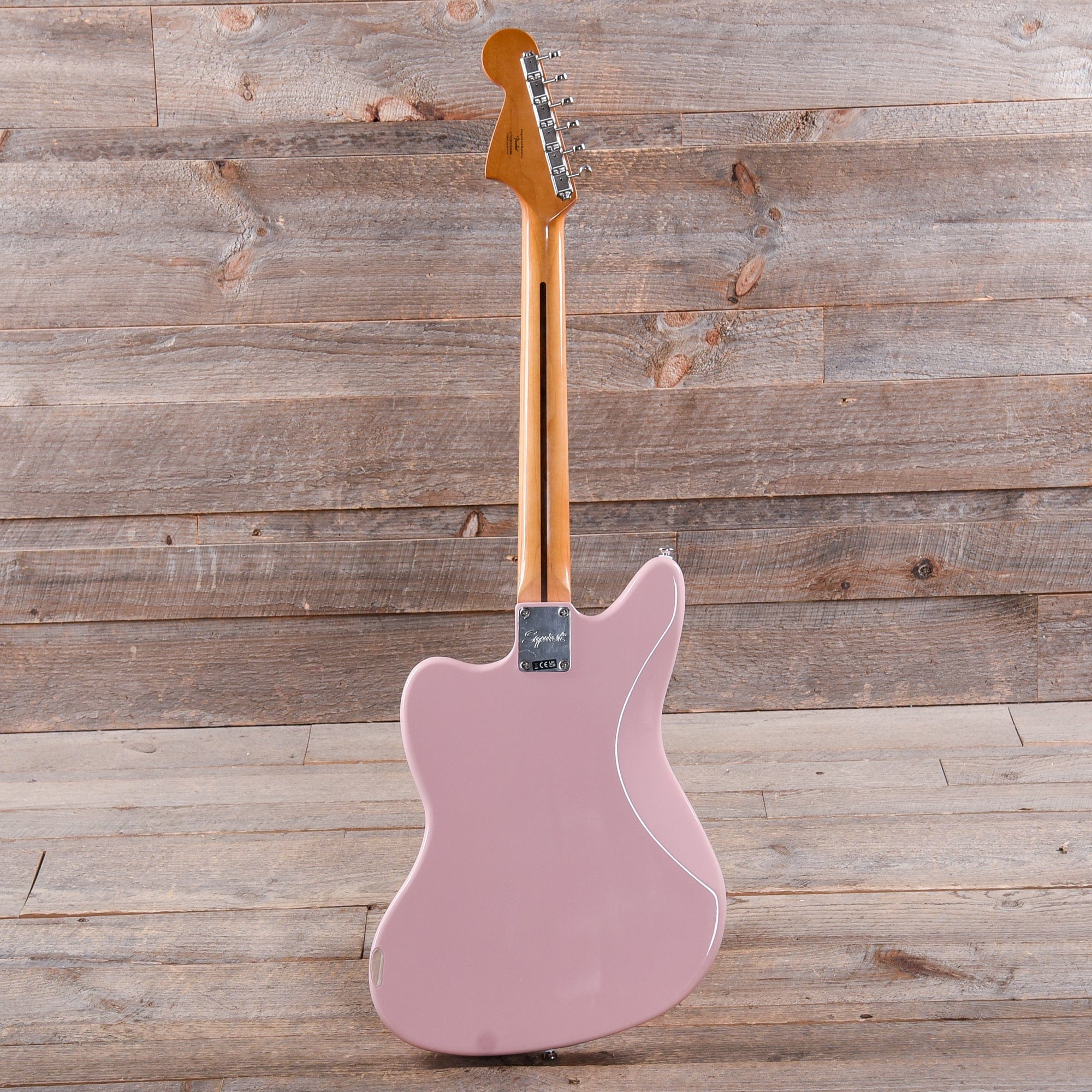Squier Classic Vibe '60s Jaguar Shell Pink w/Matching Headcap & 3-Ply Mint Pickguard Electric Guitars / Solid Body