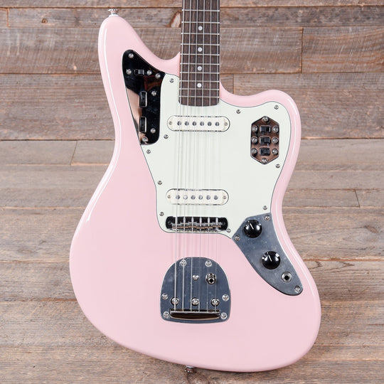Squier Classic Vibe '60s Jaguar Shell Pink w/Matching Headcap & 3-Ply Mint Pickguard Electric Guitars / Solid Body