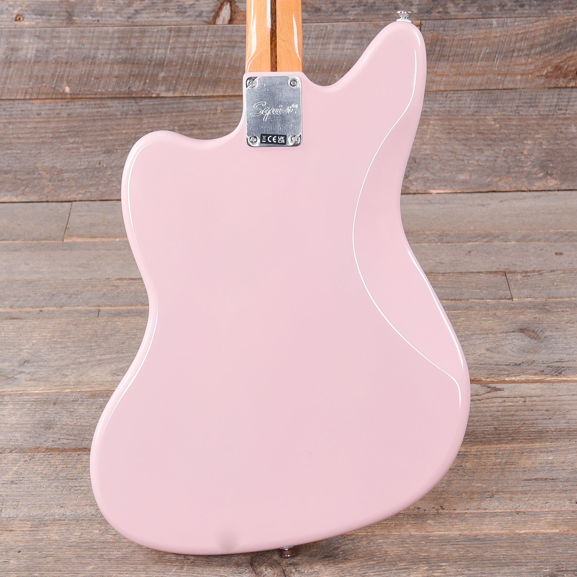 Squier Classic Vibe '60s Jaguar Shell Pink w/Matching Headcap & 3-Ply Mint Pickguard Electric Guitars / Solid Body