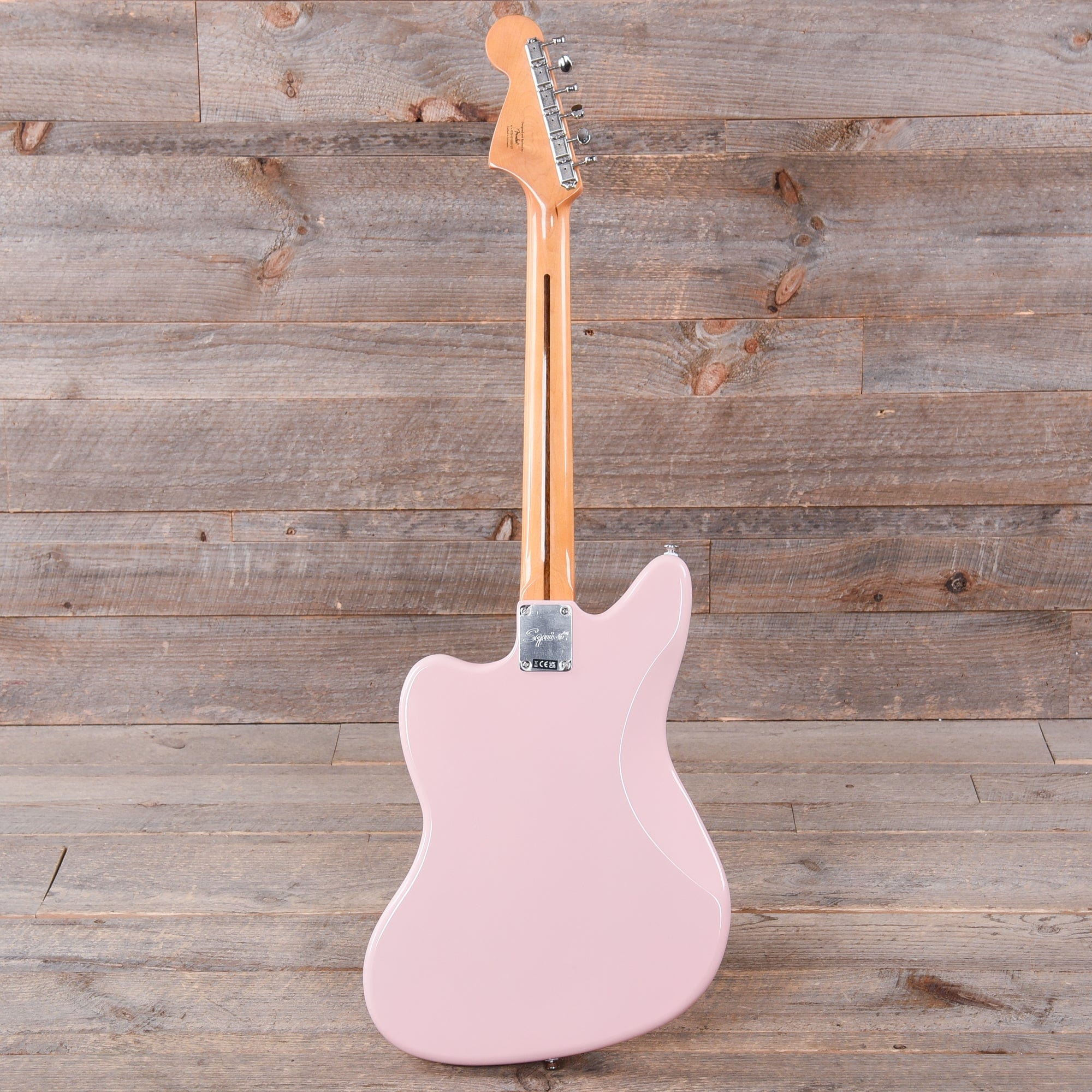 Squier Classic Vibe '60s Jaguar Shell Pink w/Matching Headcap & 3-Ply Mint Pickguard Electric Guitars / Solid Body