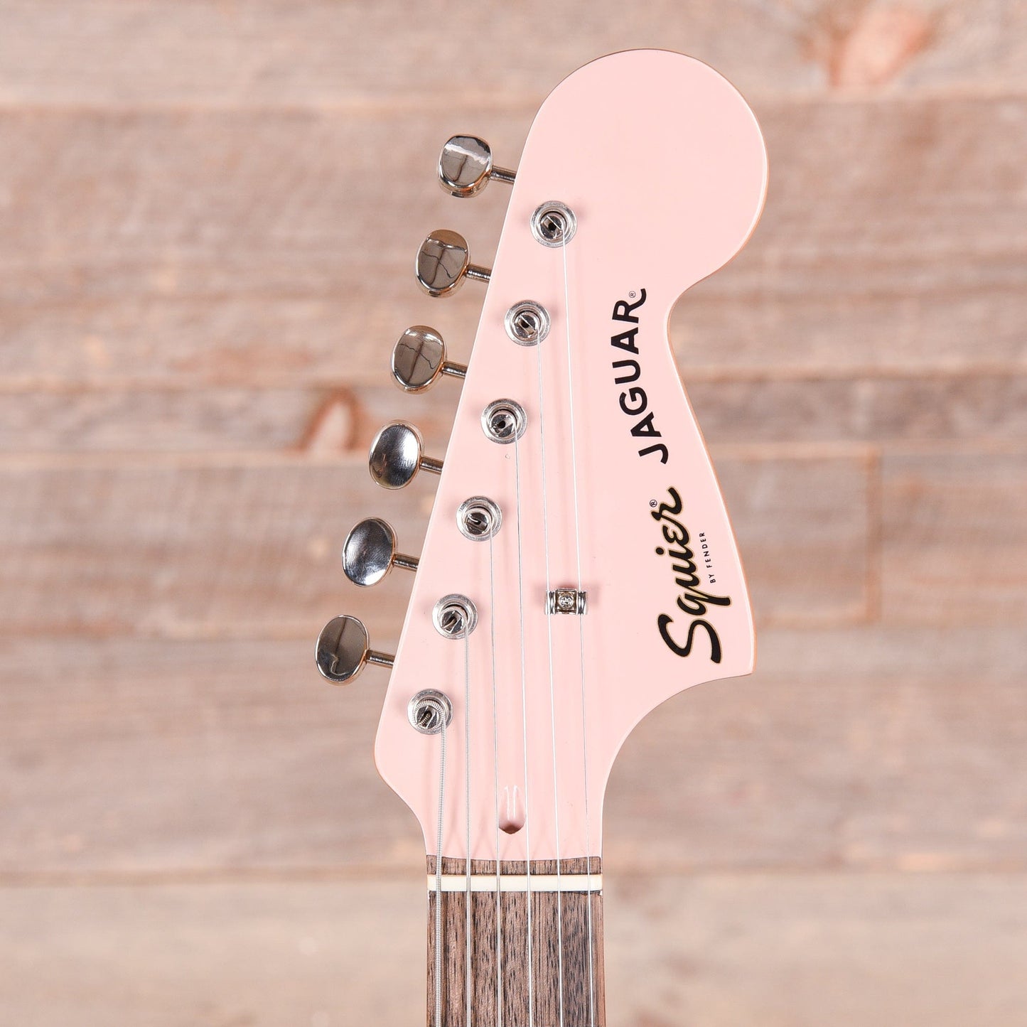 Squier Classic Vibe '60s Jaguar Shell Pink w/Matching Headcap & 3-Ply Mint Pickguard Electric Guitars / Solid Body