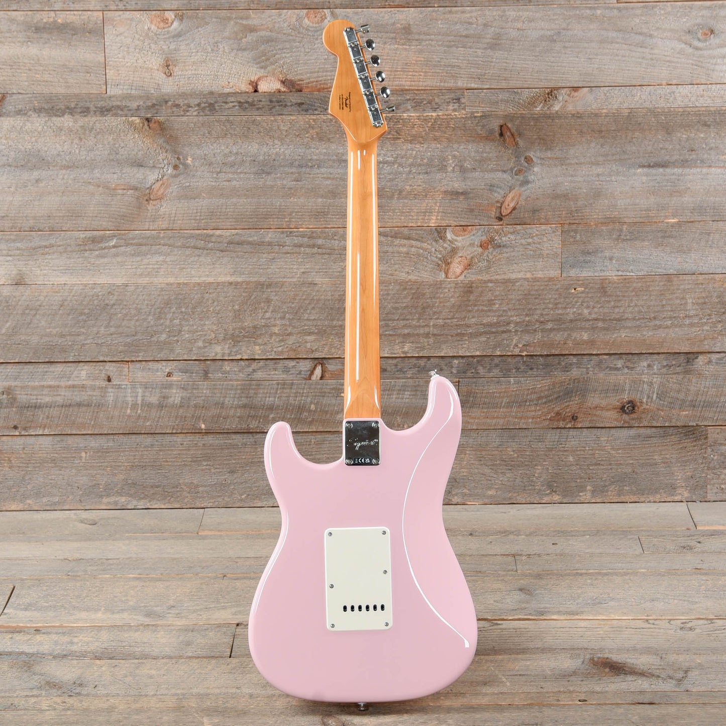 Squier Classic Vibe 60s Stratocaster HSS Shell Pink 3-Ply Parchment Electric Guitars / Solid Body