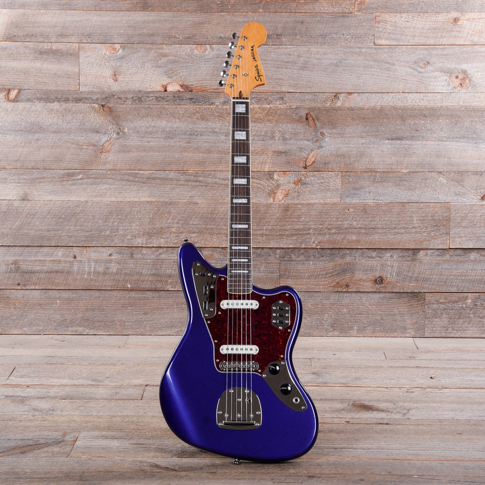 Squier Classic Vibe '70s Jaguar Purple Metallic w/4-Ply Tortoise Pickg ...