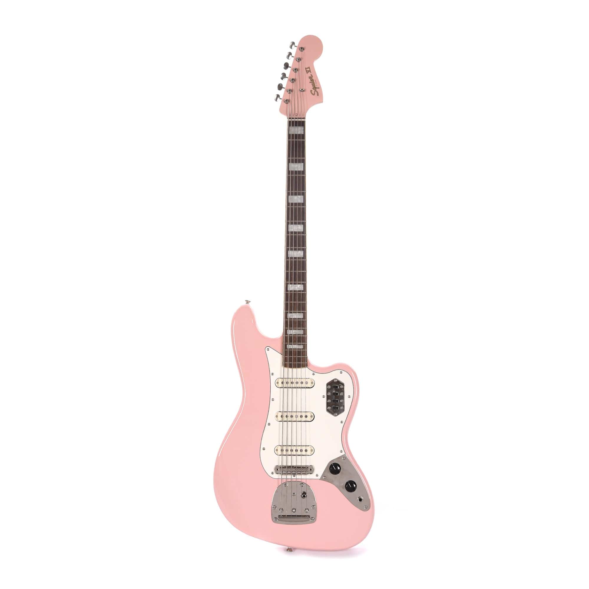 Squier Classic Vibe Bass VI Shell Pink w/Matching Headcap & 3-Ply Parchment Pickguard Electric Guitars / Solid Body