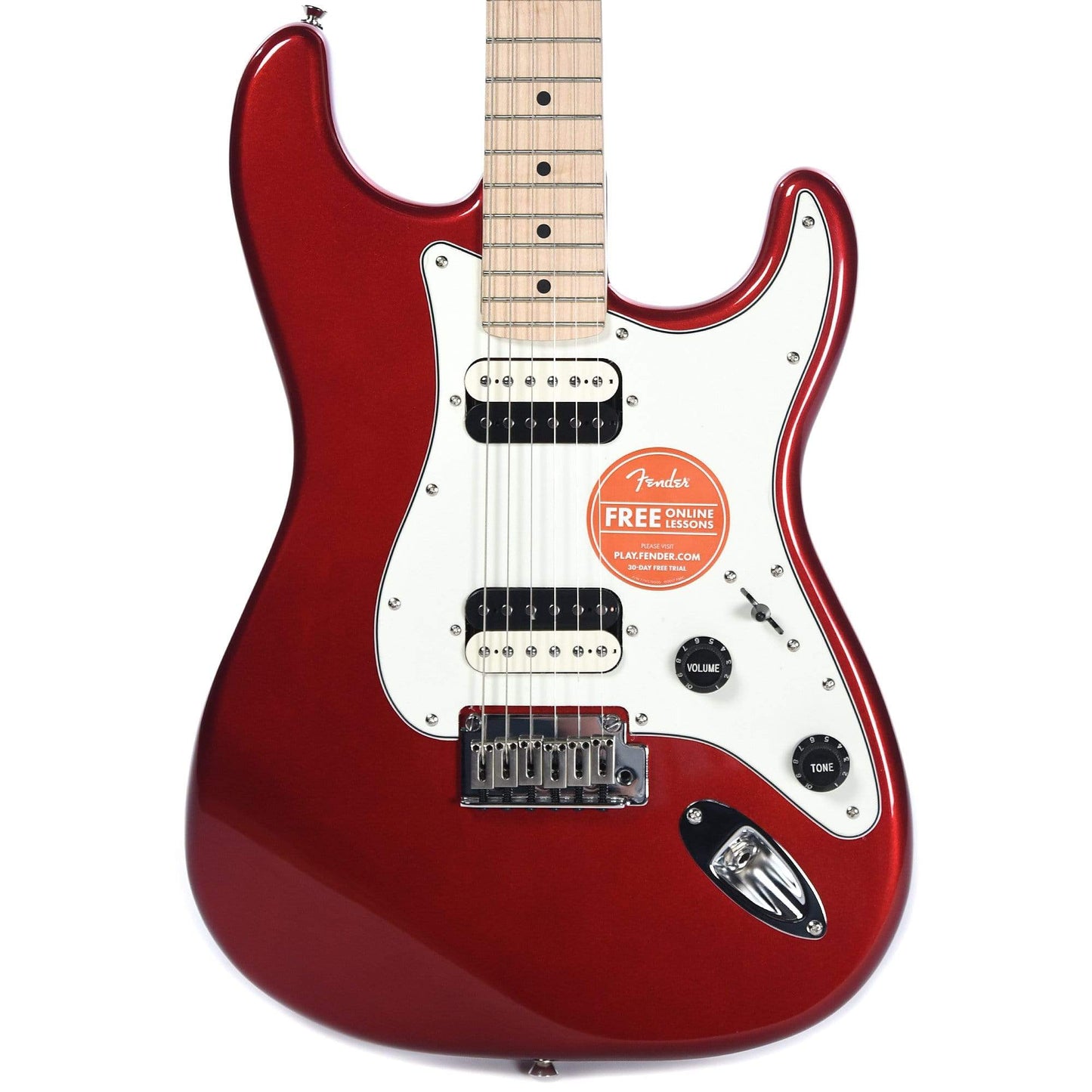 Squier Contemporary Stratocaster HH Dark Metallic Red w/Fender Gig Bag, Stand, Cable, Tuner, Picks and Strings Electric Guitars / Solid Body