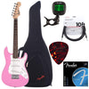 Squier Mini Stratocaster V2 Pink w/Gig Bag, Tuner, Cables, Picks and Strings Bundle Electric Guitars / Solid Body
