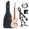 Squier Paranormal Cyclone LRL Shell Pink Essentials Bundle Electric Guitars / Solid Body