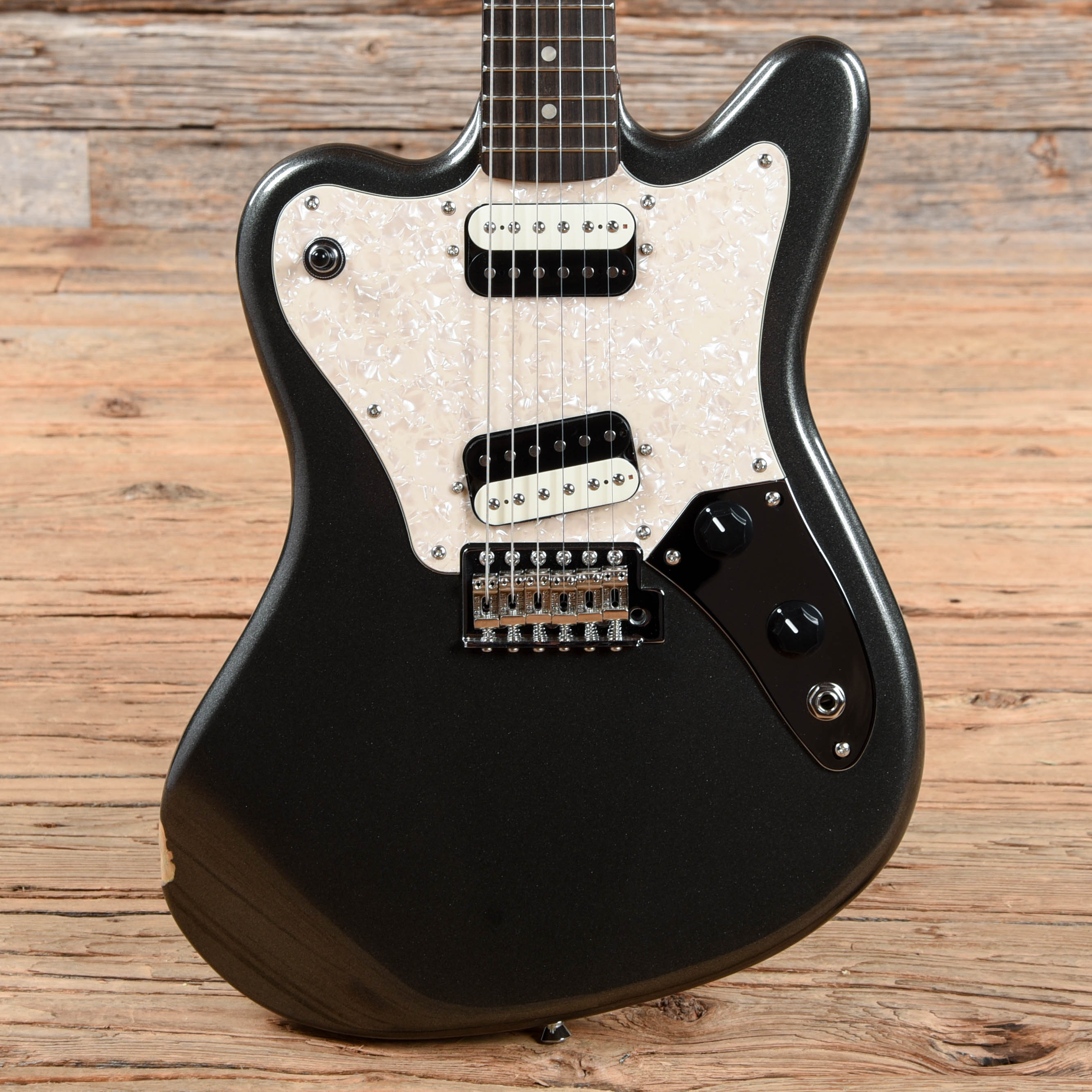 Squier Paranormal Super-Sonic Graphite Metallic Electric Guitars / Solid Body