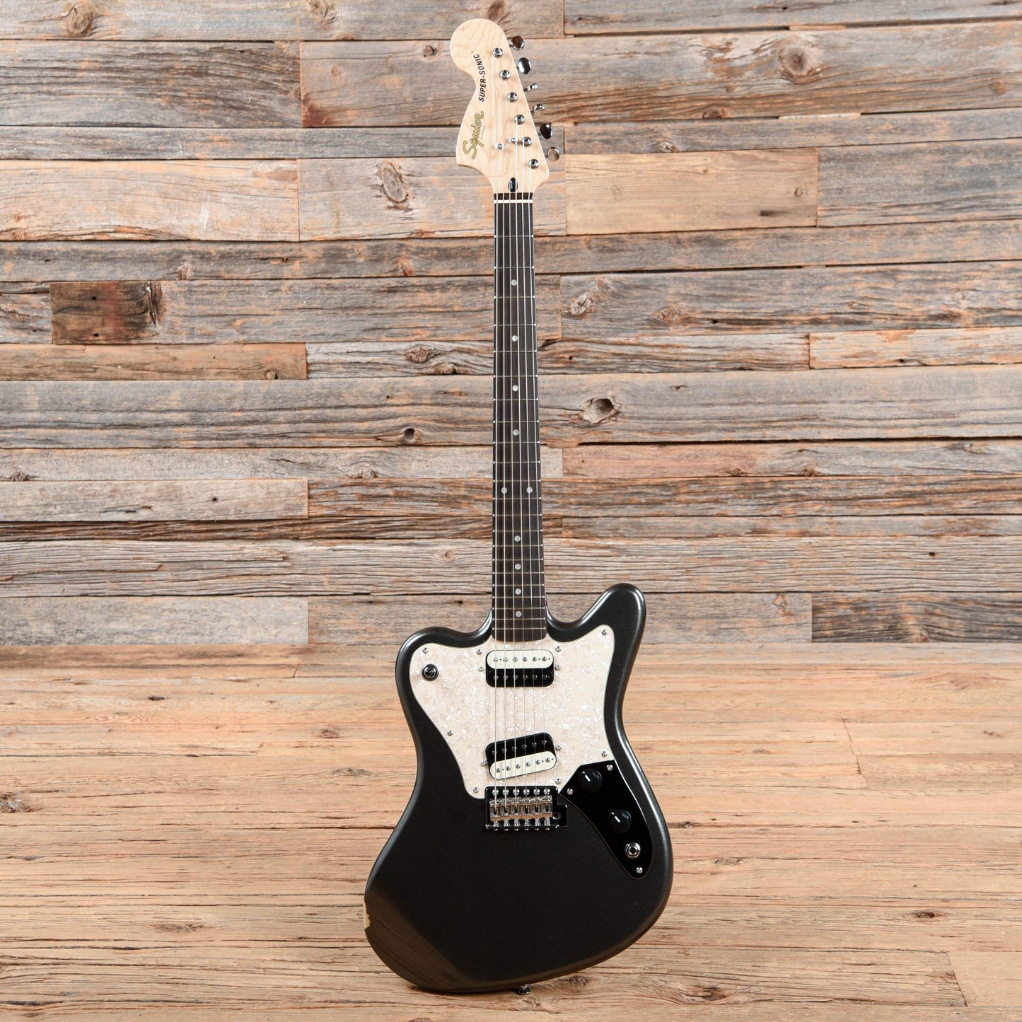 Squier Paranormal Super-Sonic Graphite Metallic Electric Guitars / Solid Body