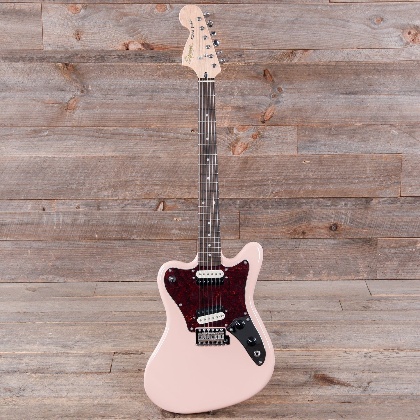 Squier Paranormal Super-Sonic Shell Pink Electric Guitars / Solid Body