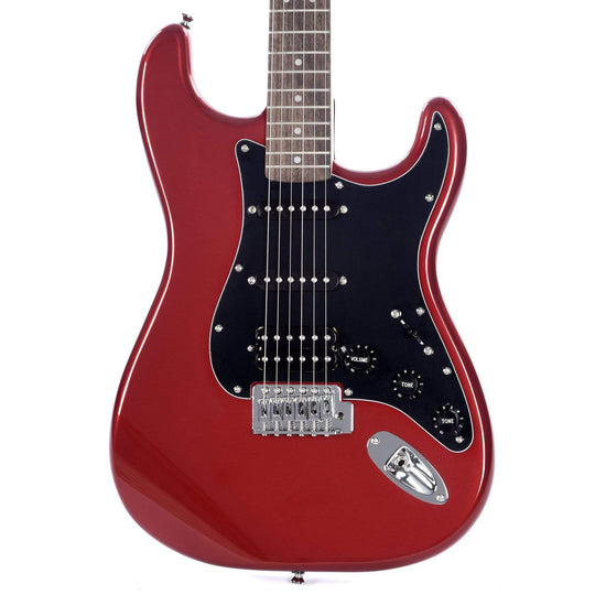 Squier Stratocaster Guitar Pack HSS Candy Apple Red w/Frontman 15G Amp Electric Guitars / Solid Body