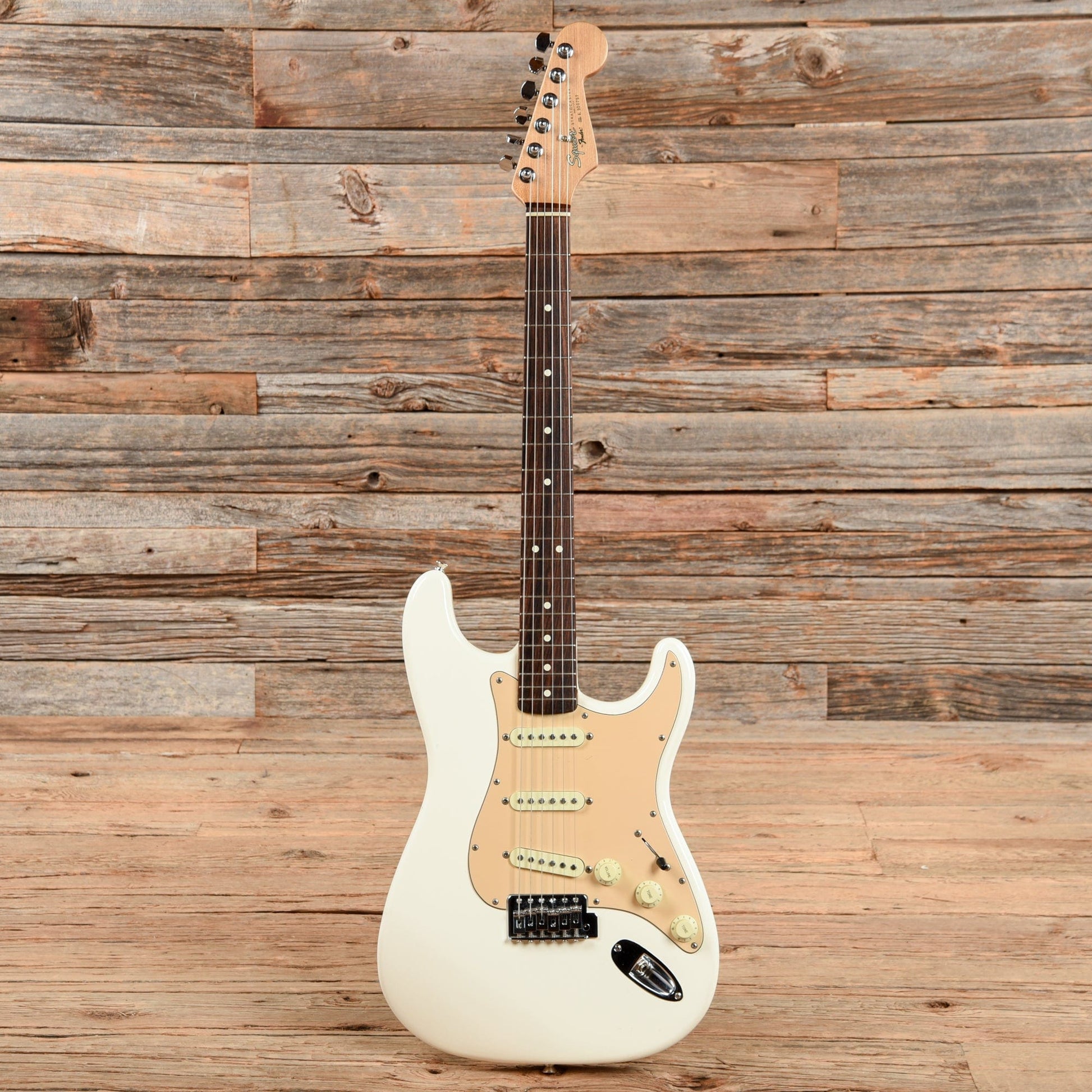 Squier Stratocaster Olympic White 1989 Electric Guitars / Solid Body
