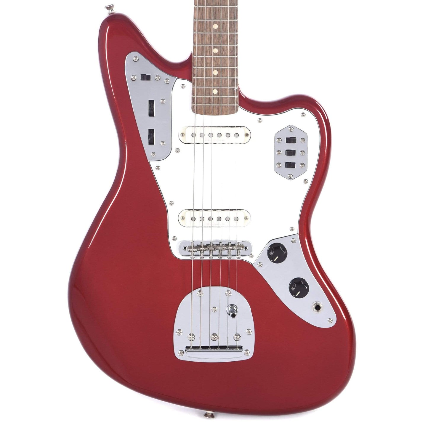 Squier Vintage Modified Jaguar Candy Apple Red w/Fender Gig Bag, Stand, Cable, Tuner, Picks and Strings Electric Guitars / Solid Body