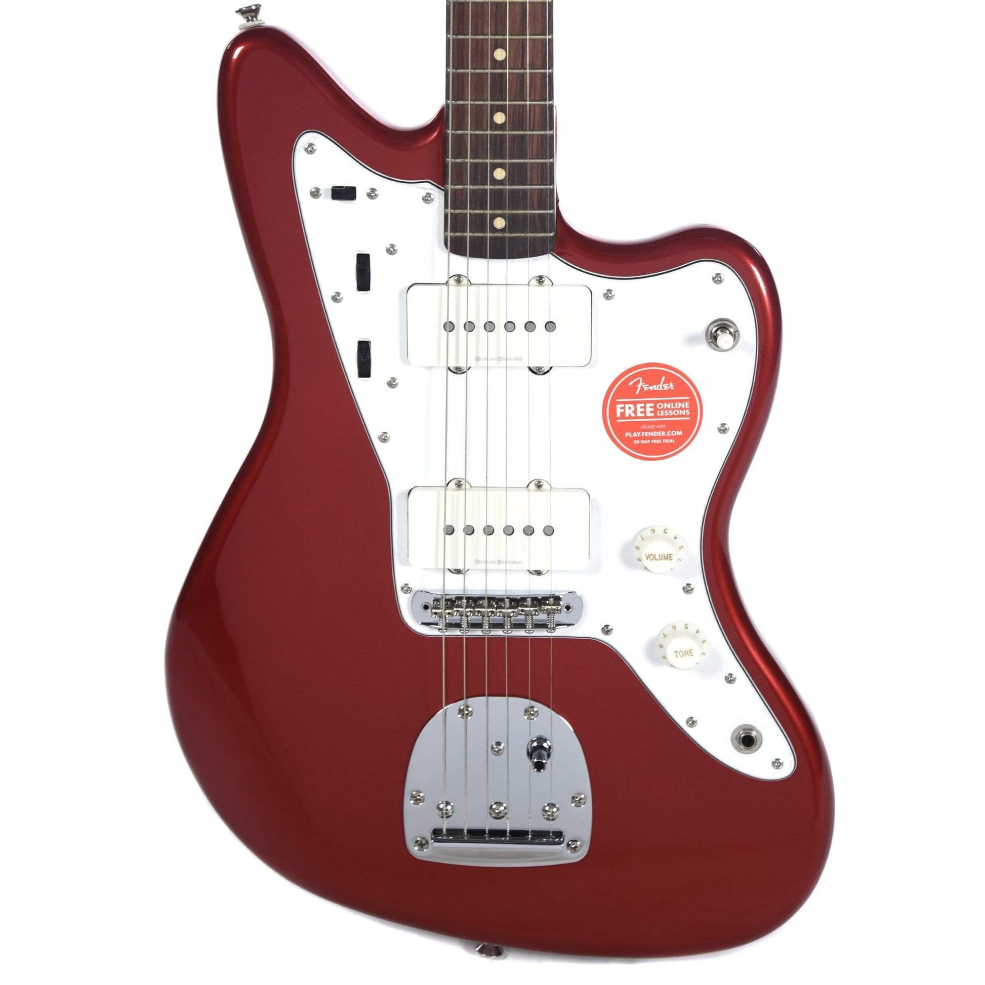 Squier Vintage Modified Jazzmaster Candy Apple Red w/Fender Gig Bag, Stand, Cable, Tuner, Picks and Strings Electric Guitars / Solid Body