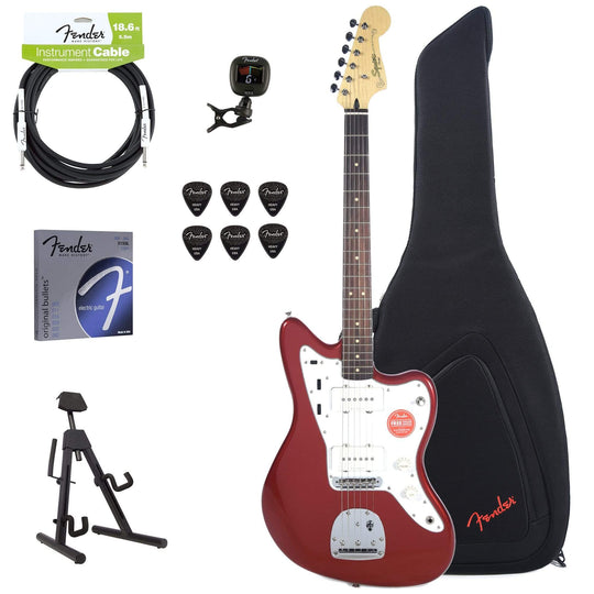 Squier Vintage Modified Jazzmaster Candy Apple Red w/Fender Gig Bag, Stand, Cable, Tuner, Picks and Strings Electric Guitars / Solid Body