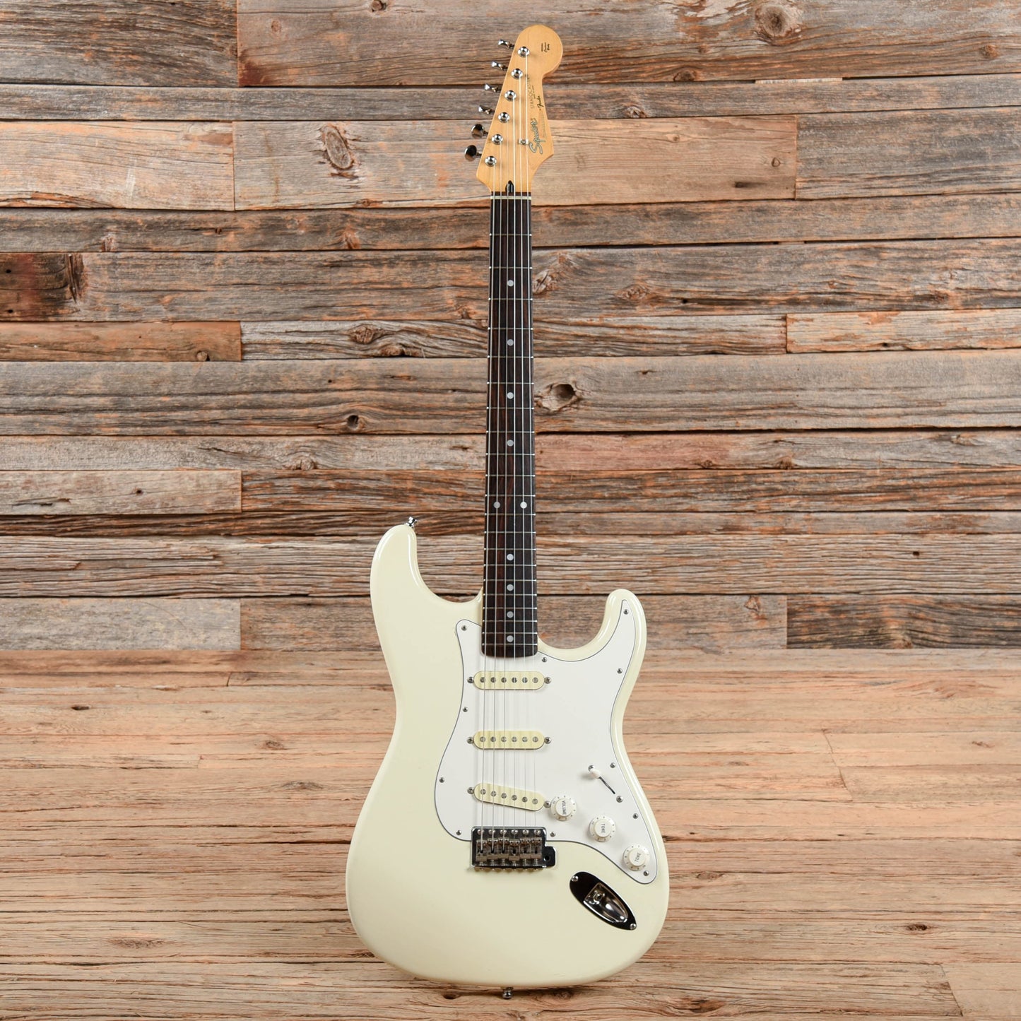 Squier Wayne's World Stratocaster Olympic White 1992 Electric Guitars / Solid Body