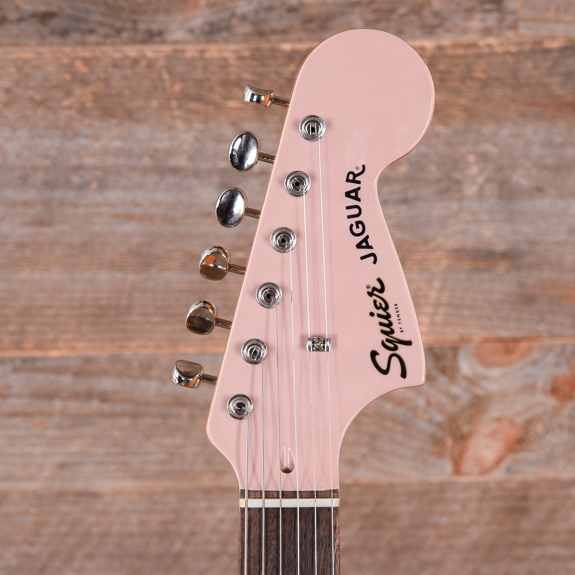 Squier Classic Vibe '60s Jaguar Shell Pink w/Matching Headcap & 3-Ply Mint Pickguard