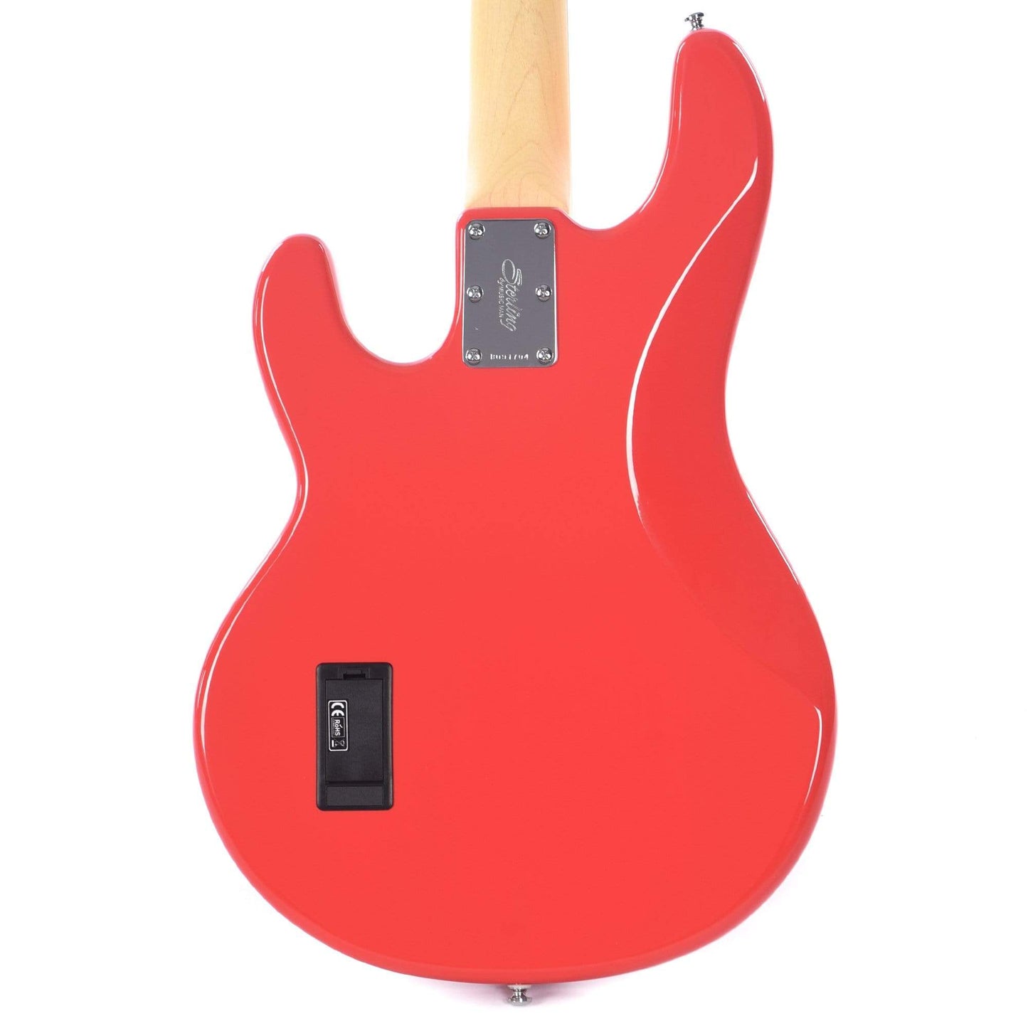 Sterling by Music Man S.U.B. Series StingRay Fiesta Red w/Guitar Stand, Tuner and 10' Cable Bundle Bass Guitars / 4-String