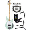 Sterling by Music Man S.U.B. Series StingRay Mint Green w/Guitar Stand, Tuner and 10' Cable Bundle Bass Guitars / 4-String