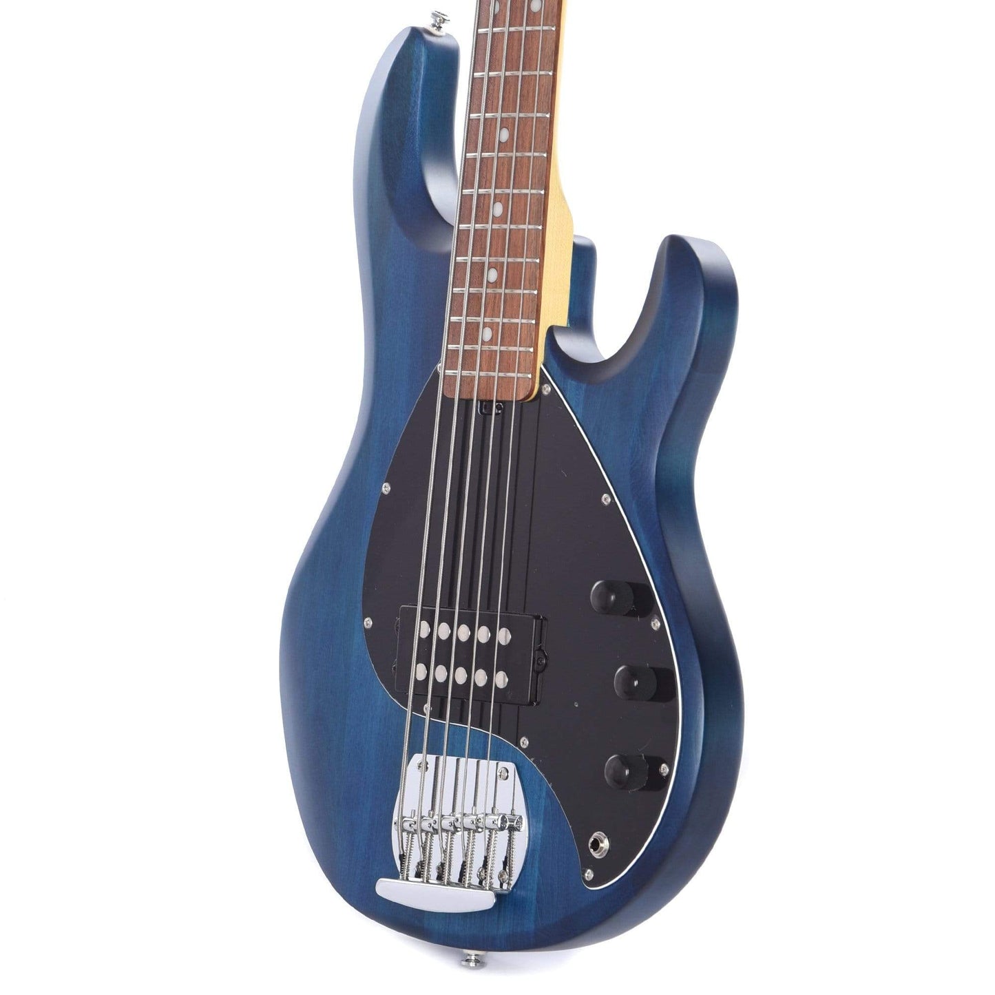 Sterling by Music Man S.U.B. Series StingRay5 5-String Trans Blue Satin Bass Guitars / 4-String