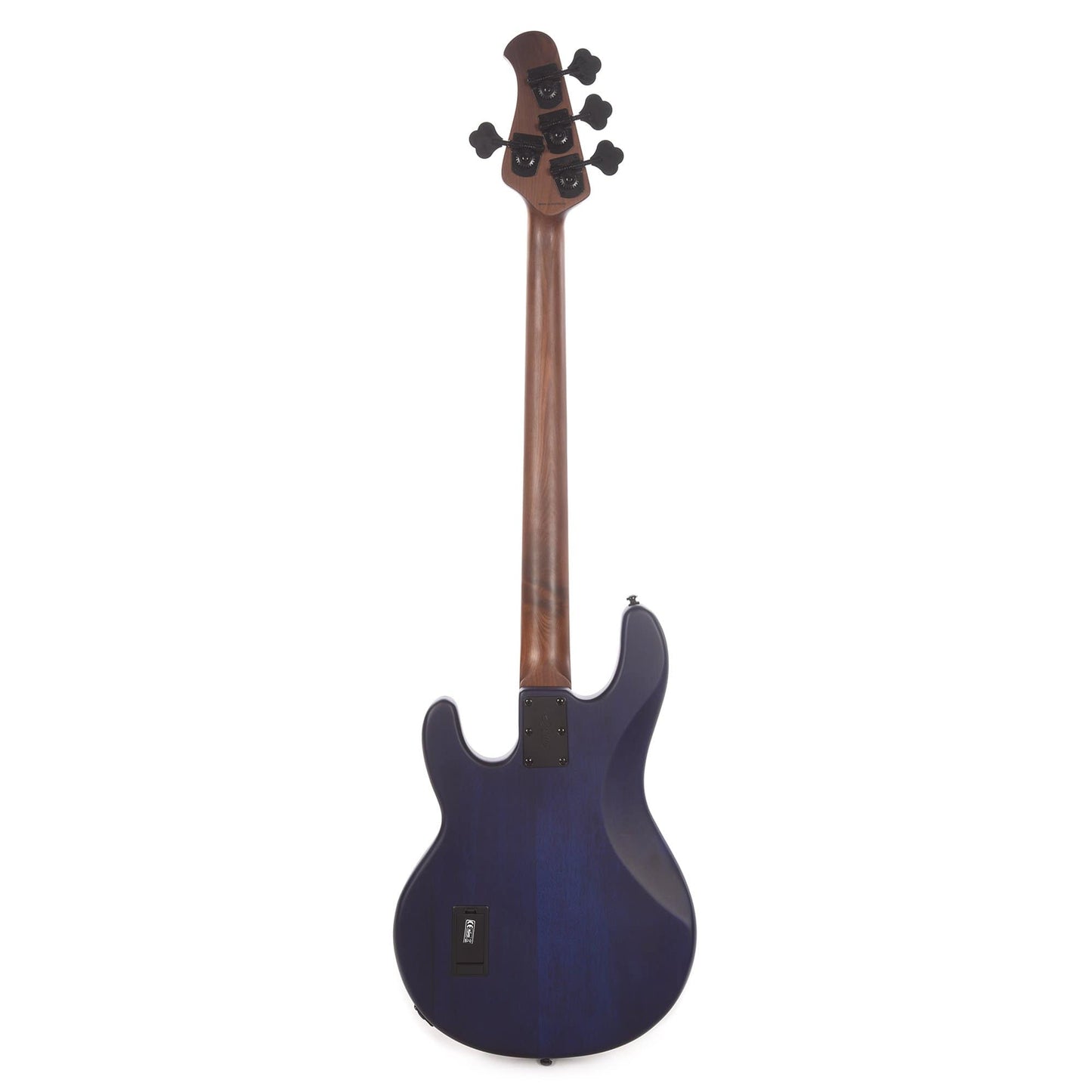Sterling by Music Man StingRay Poplar Burl Top Neptune Blue Satin Bass Guitars / 4-String