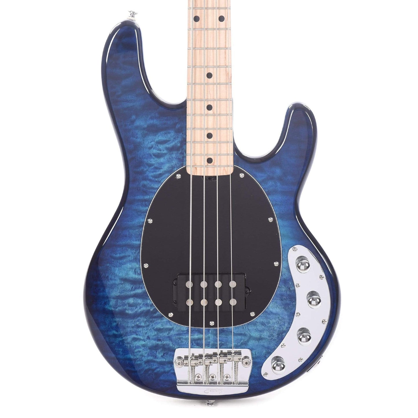 Sterling by Music Man StingRay Quilted Maple Neptune Blue Bass Guitars / 4-String