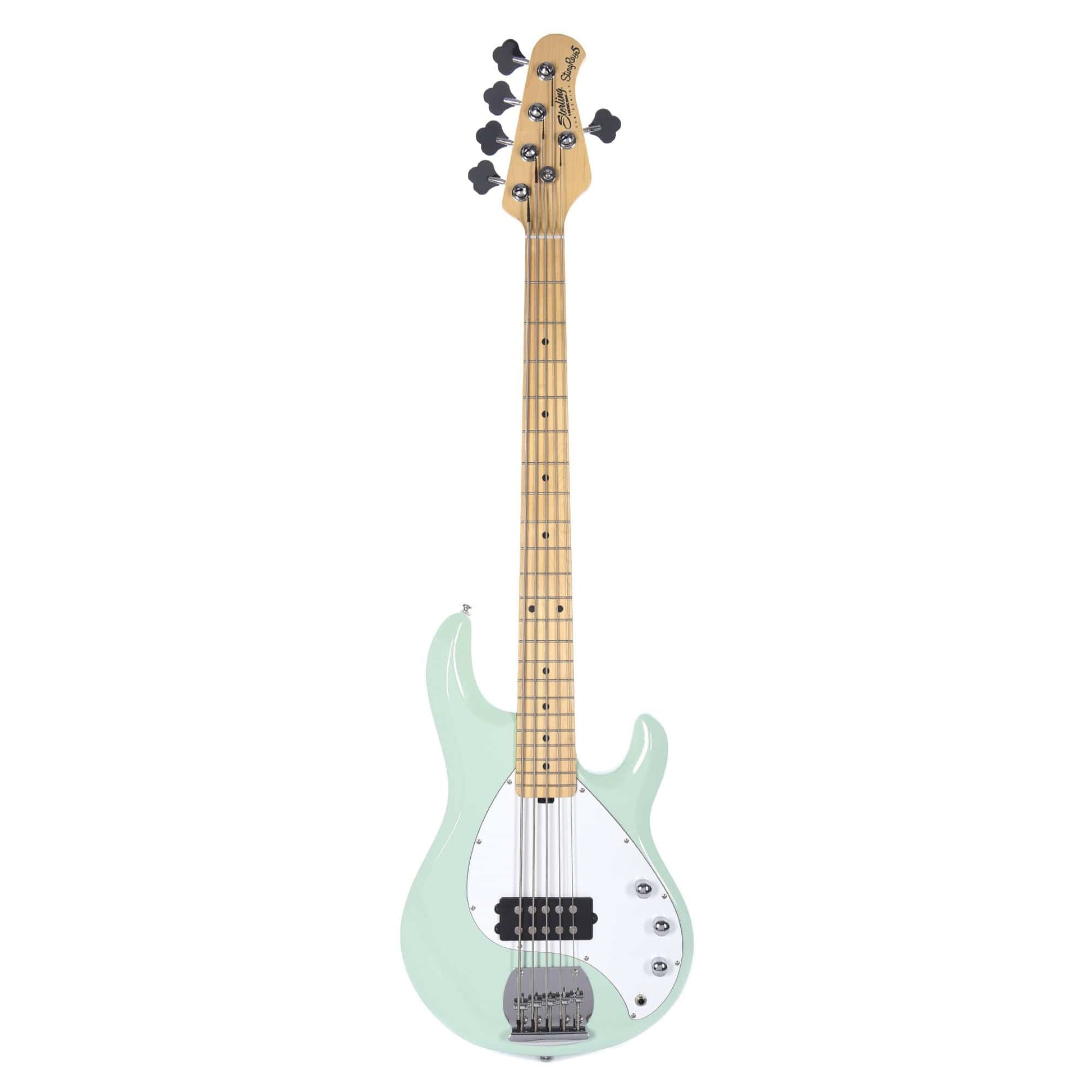 Sterling by Music Man S.U.B. Series StingRay5 5-String Mint Green w/Guitar Stand, Tuner and 10' Cable Bundle Bass Guitars / 5-String or More