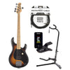 Sterling by Music Man S.U.B. Series StingRay5 5-String Vintage Sunburst Satin w/Guitar Stand, Tuner and 10' Cable Bundle Bass Guitars / 5-String or More